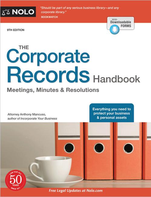 Vorderes Coverbild The Corporate Records Handbook