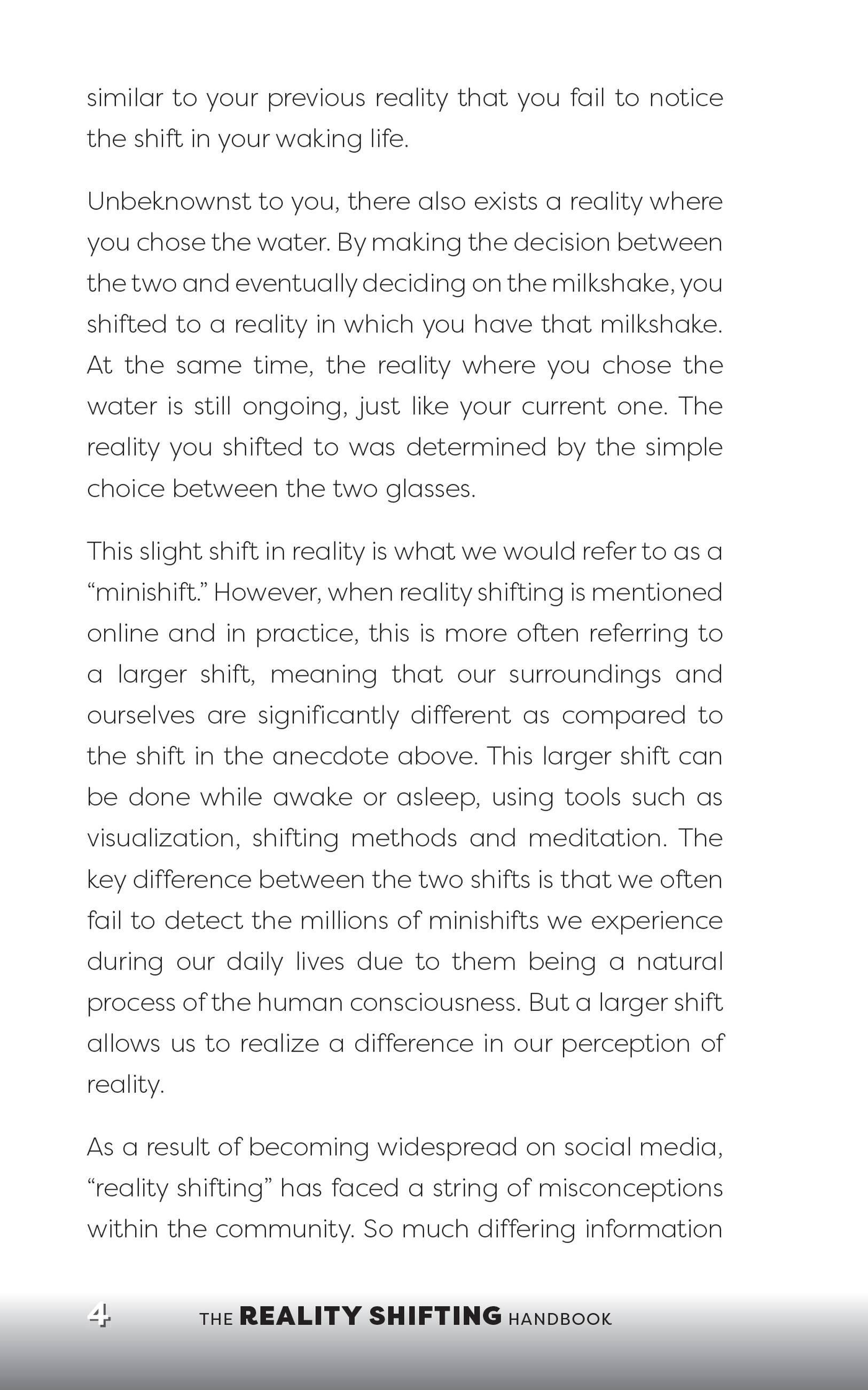 Beispielinhalt (Bild) The Reality Shifting Handbook