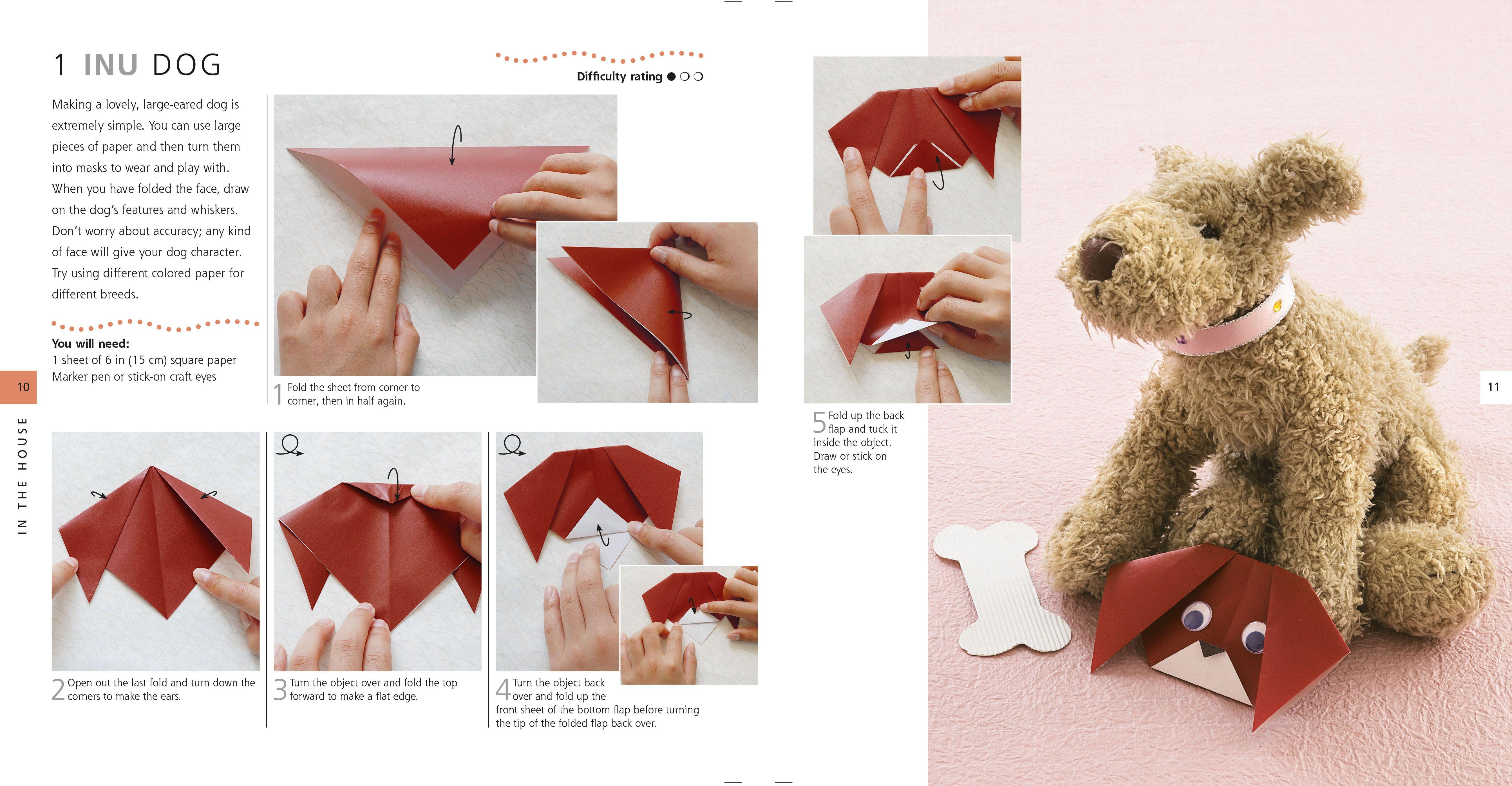 Beispielinhalt (Bild) Origami Pets: Paper Block Plus 64-Page Book