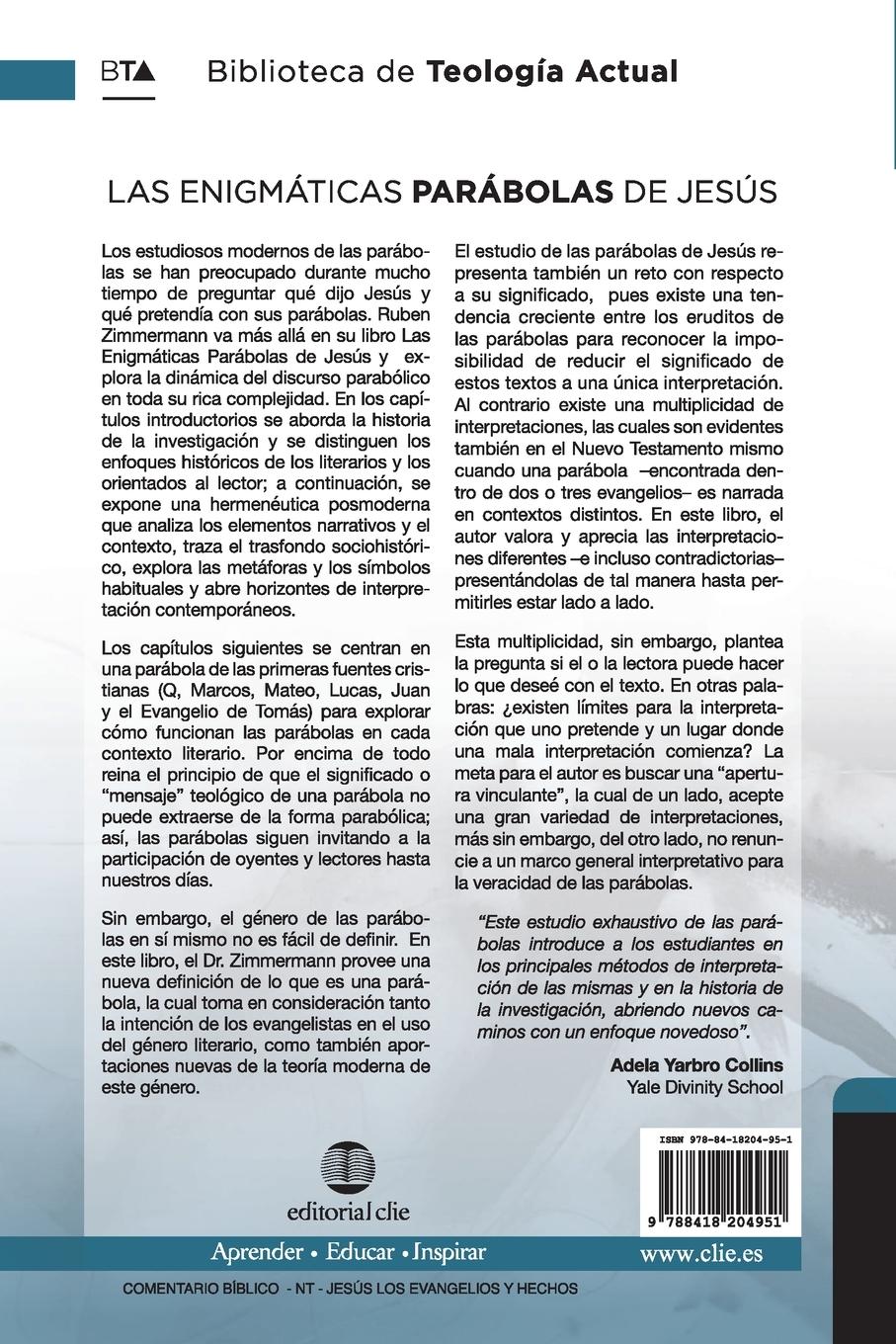 Rückseitencover Las Enigm¿¿ticas Par¿¿bolas de Jes¿¿s