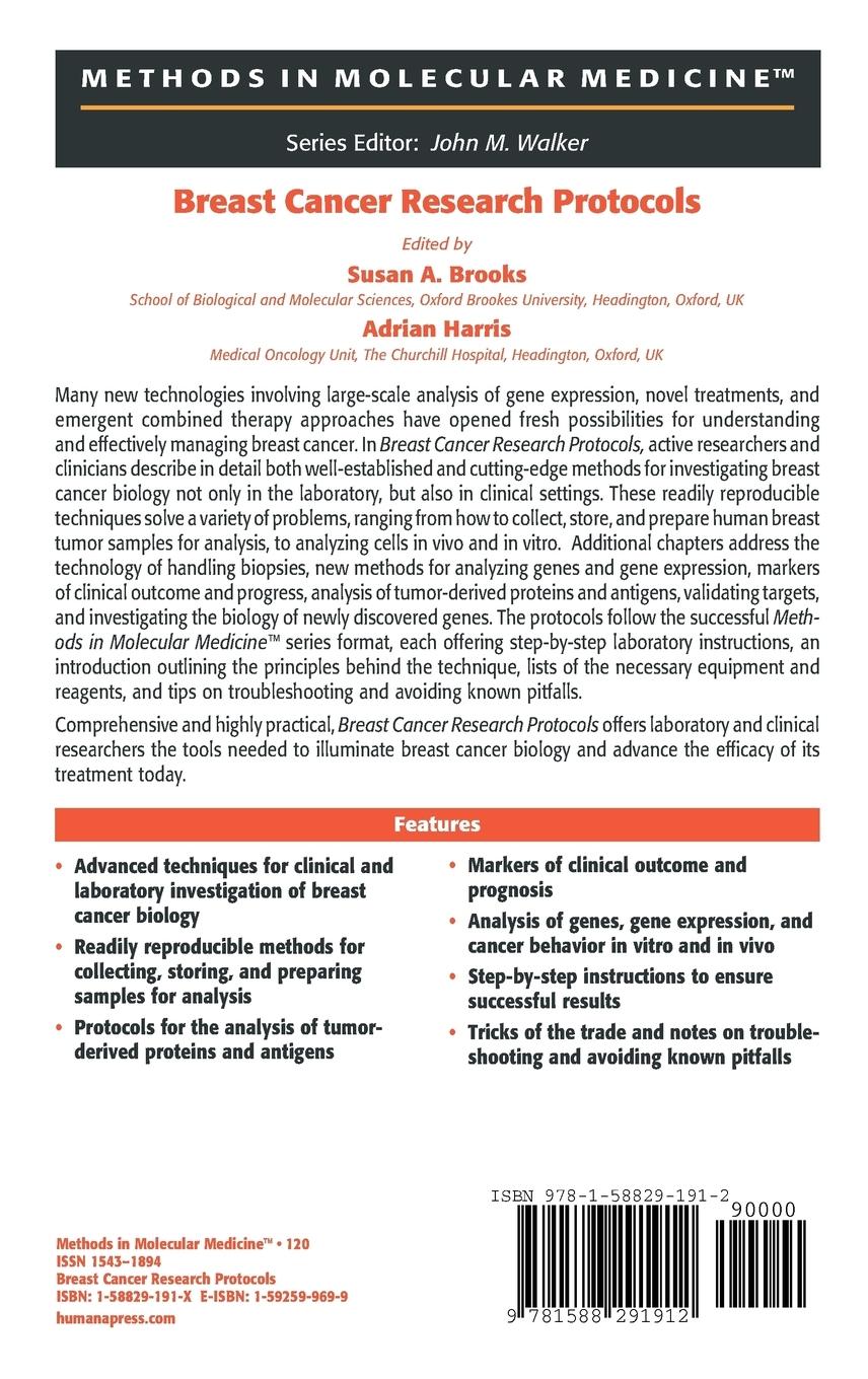 Rückseitencover Breast Cancer Research Protocols