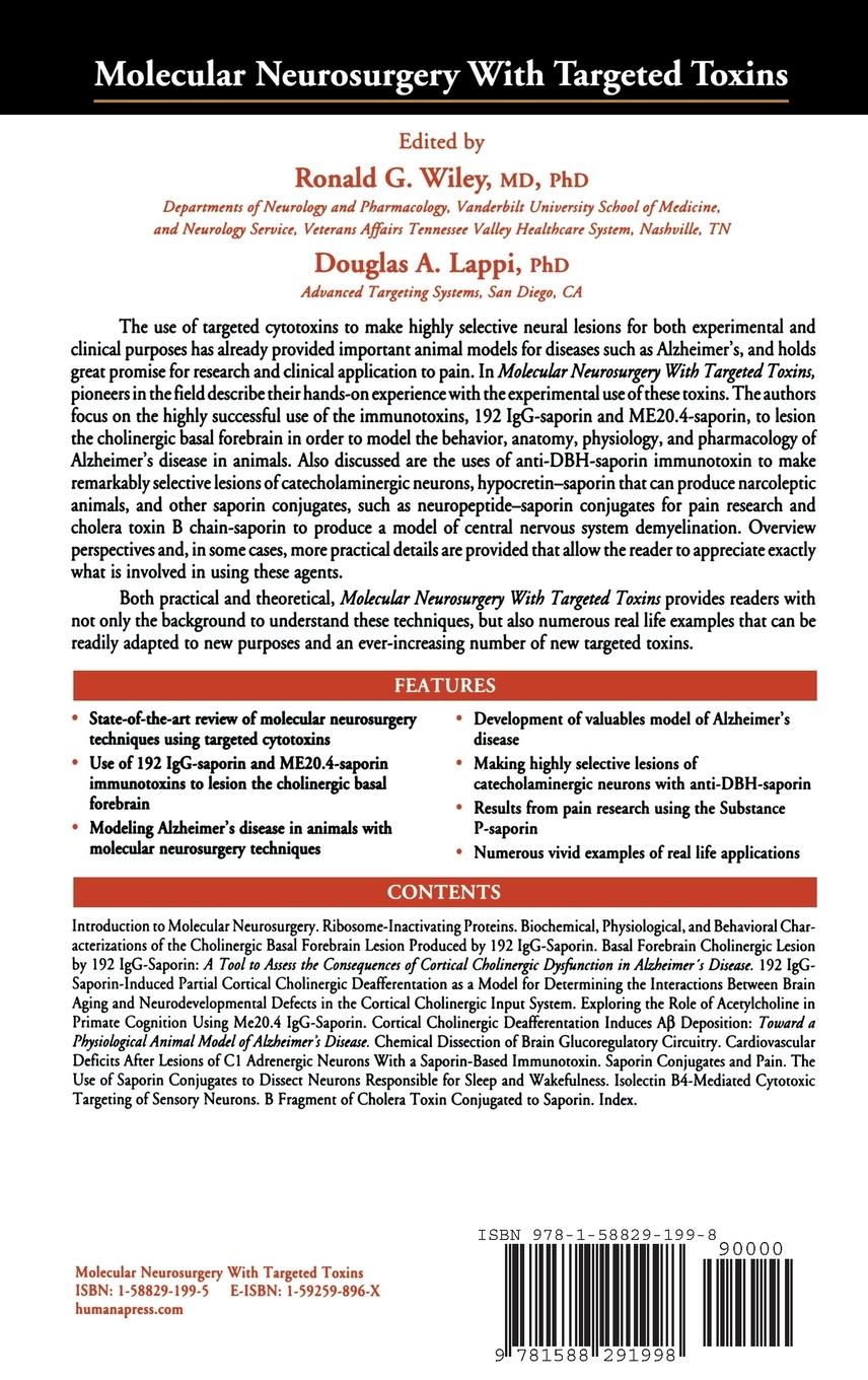 Rückseitencover Molecular Neurosurgery with Targeted Toxins