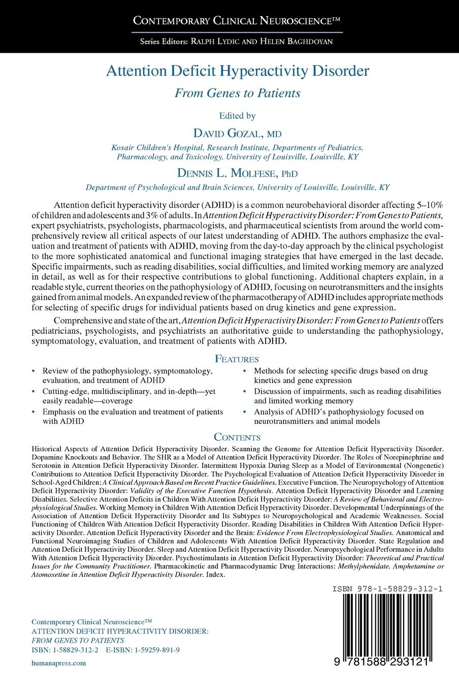 Rückseitencover Attention Deficit Hyperactivity Disorder