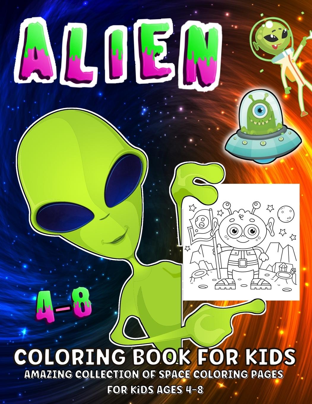 Vorderes Coverbild Space And Aliens Coloring Book