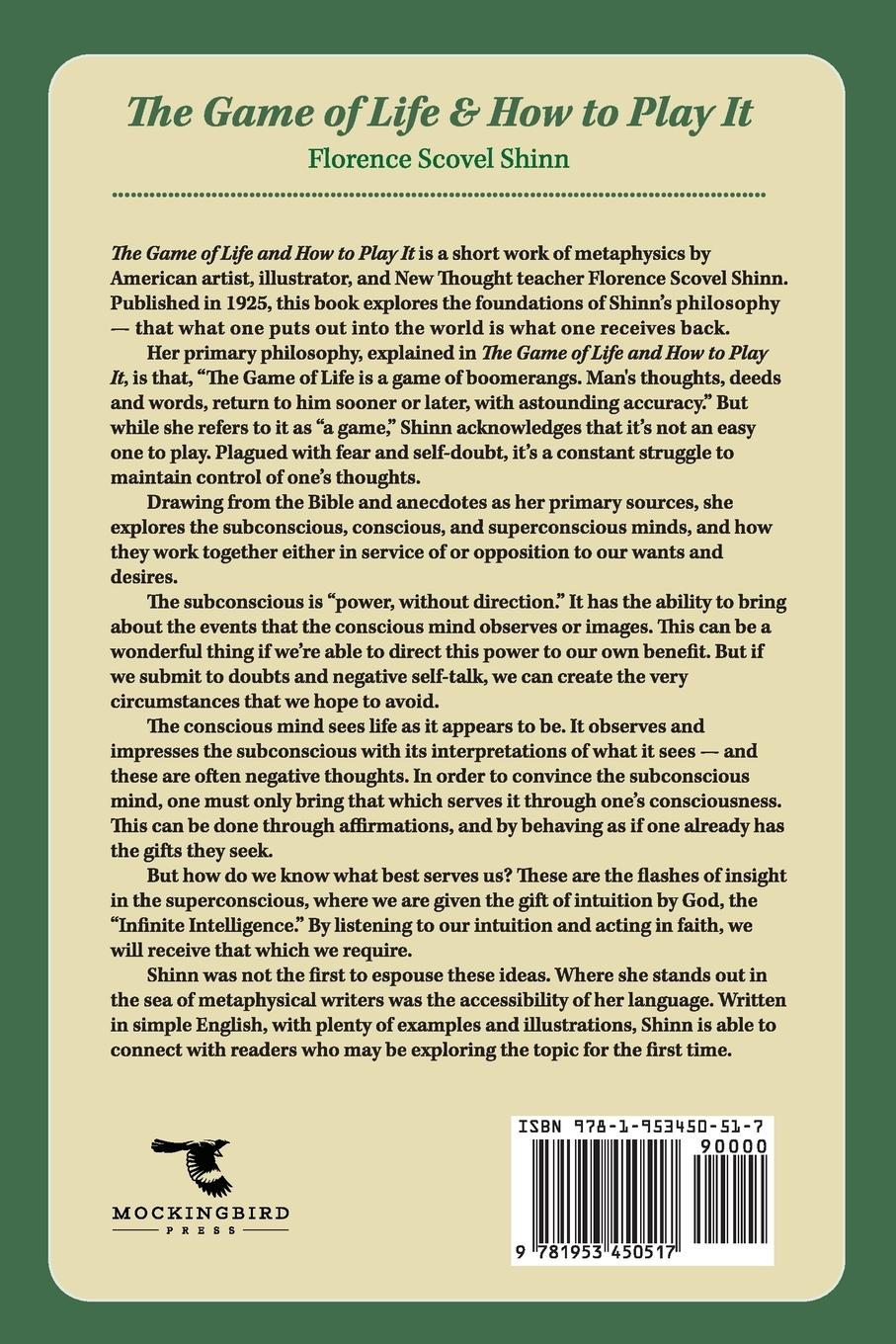 Rückseitencover The Game of Life & How to Play It