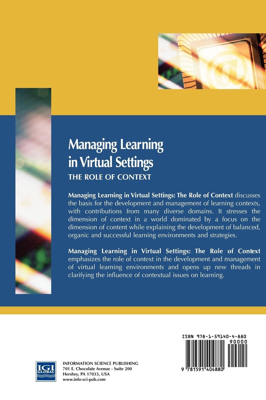 Rückseitencover Managing Learning in Virtual Settings