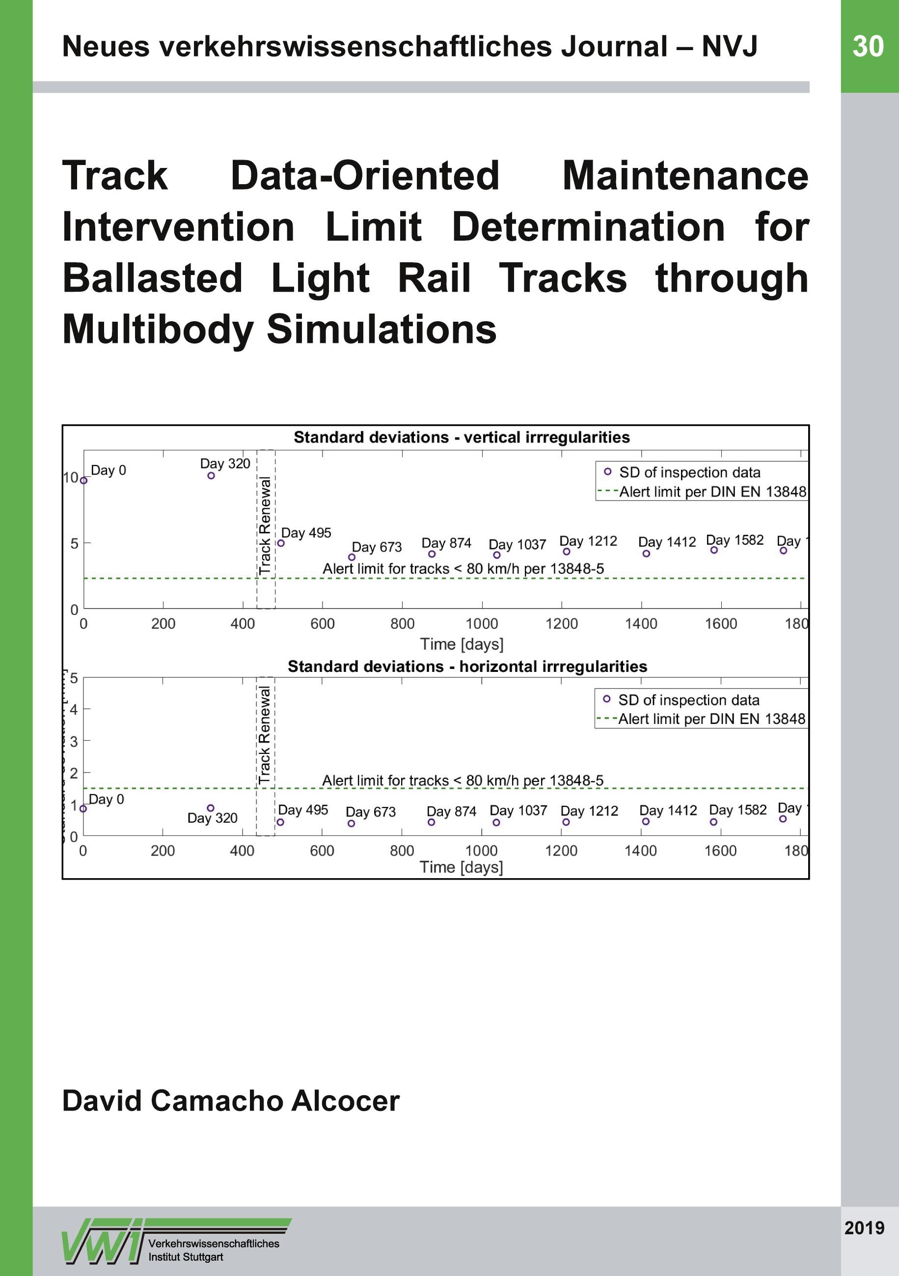 Vorderes Coverbild Track Data-Oriented Maintenance Intervention Limit Determination for Ballasted Light Rail Tracks through Multibody Simulations