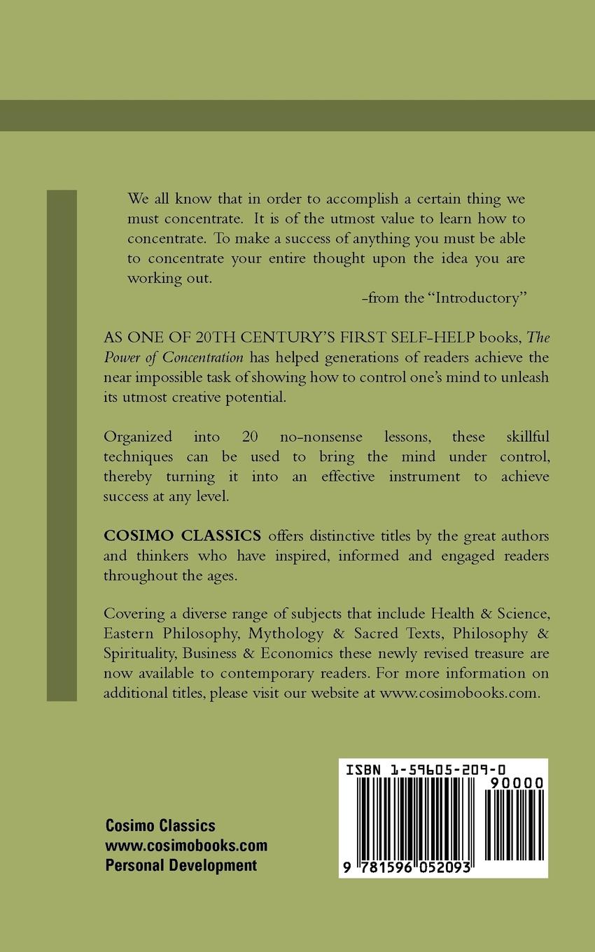 Rückseitencover The Power of Concentration