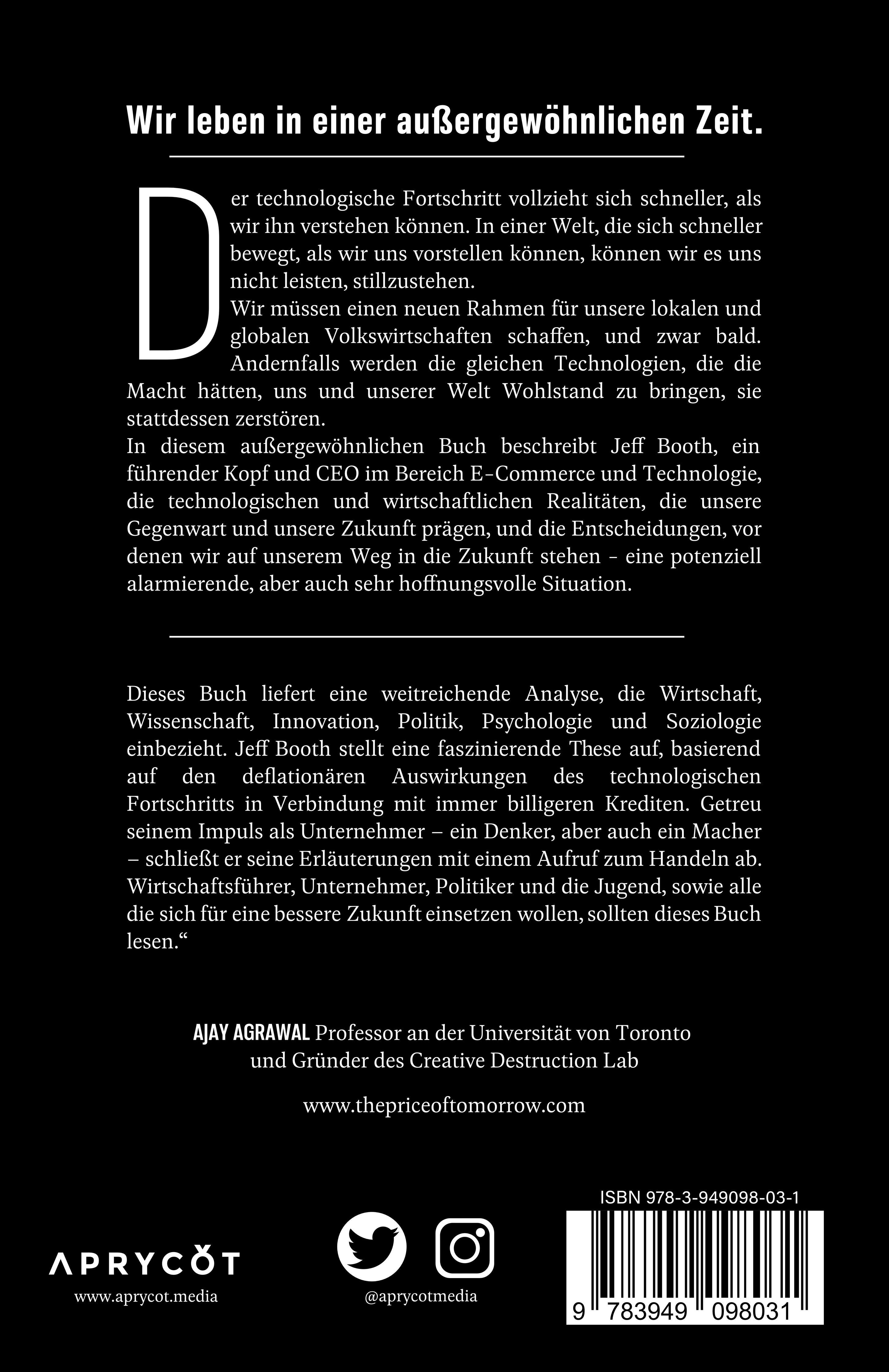 Rückseitencover Der Preis der Zukunft