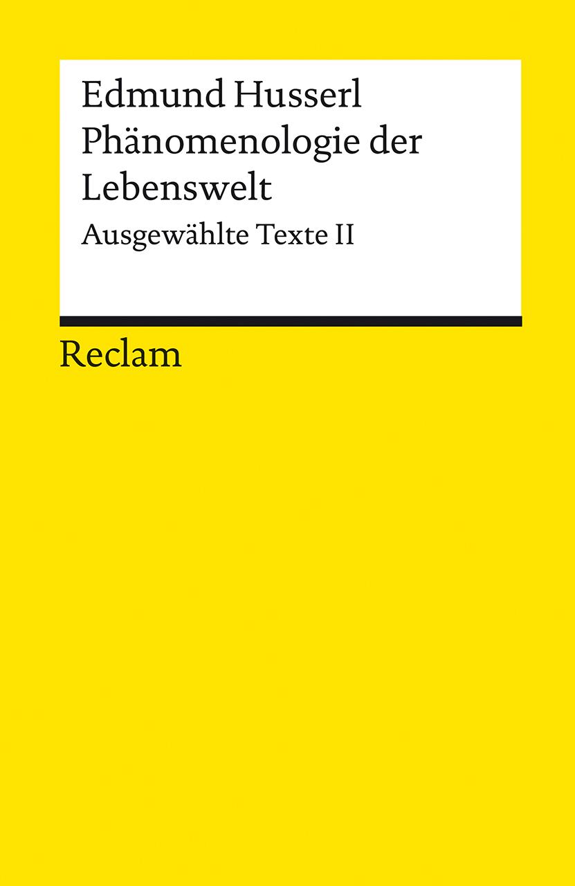 Vorderes Coverbild Phänomenologie der Lebenswelt