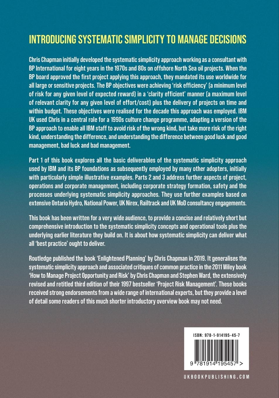 Rückseitencover Introducing Systematic Simplicity to Manage Decisions