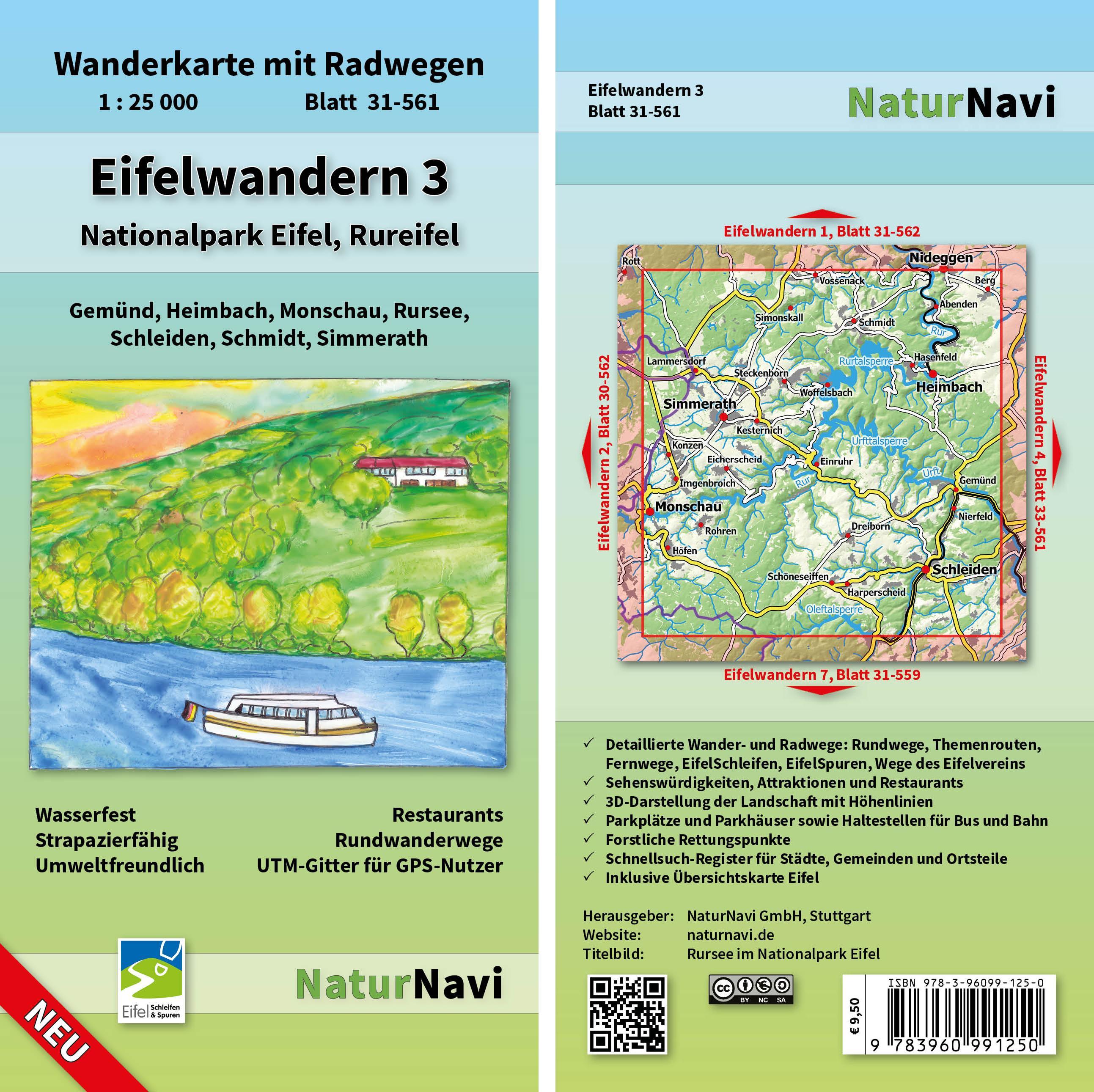 Vorderes Coverbild Eifelwandern 3 - Nationalpark Eifel, Rureifel 1 : 25 000