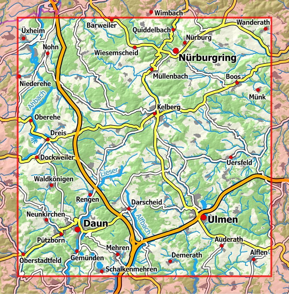Beispielinhalt (Bild) Eifelwandern 14 - Hohe Eifel (Süd), Vulkaneifel 1 : 25 000