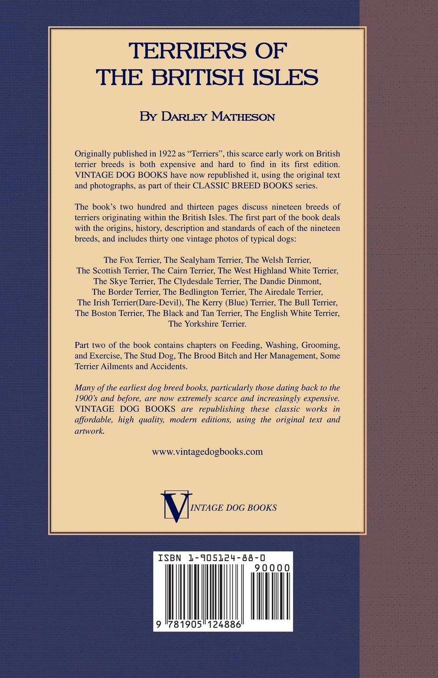 Rückseitencover Terriers - An Illustrated Guide (a Vintage Dog Books Breed Classic)