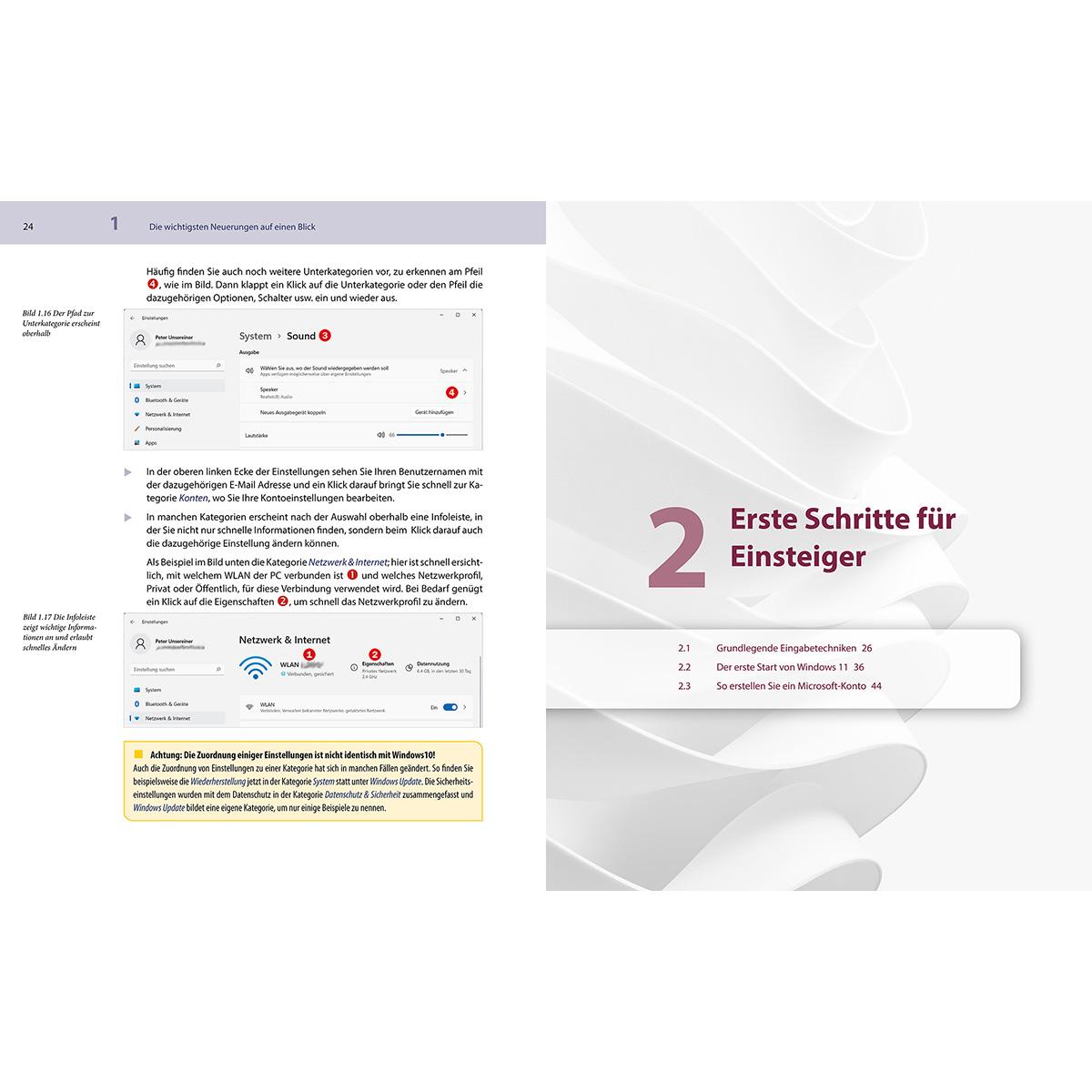 Beispielinhalt (Bild) Windows 11 - Vom Einsteiger zum Profi