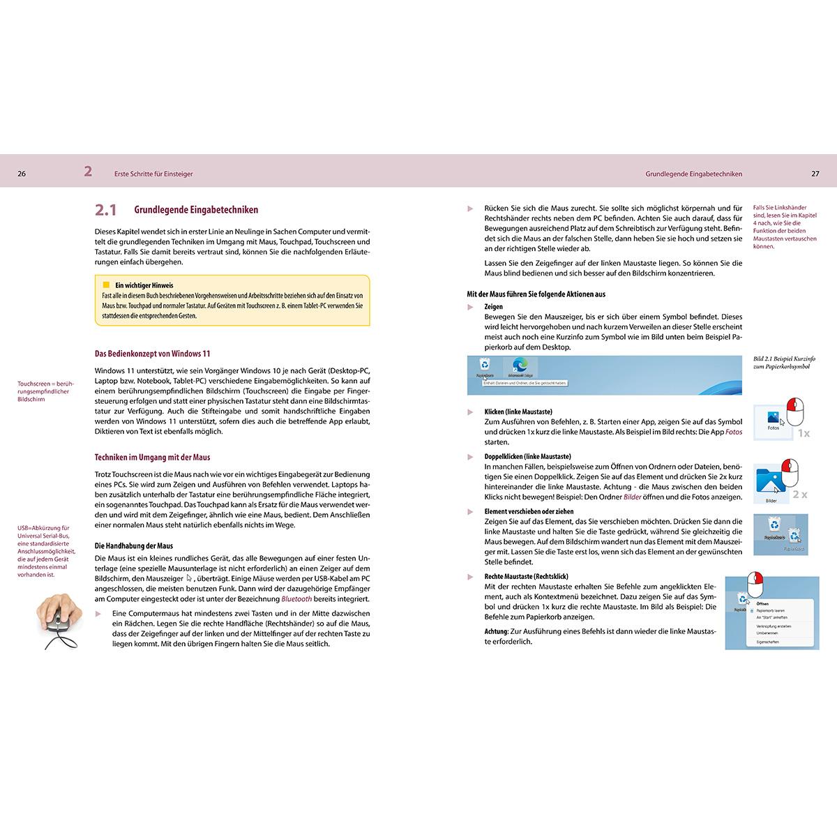 Beispielinhalt (Bild) Windows 11 - Vom Einsteiger zum Profi