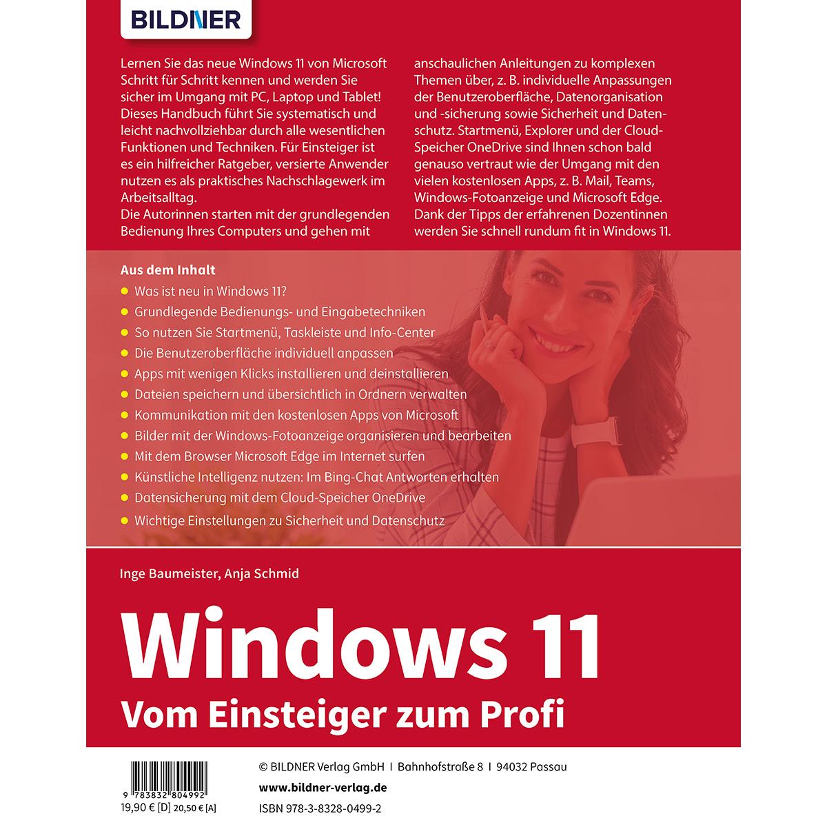 Rückseitencover Windows 11 - Vom Einsteiger zum Profi