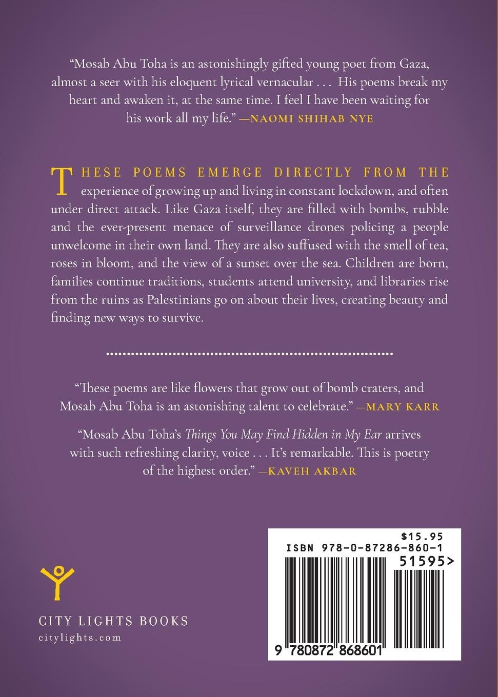 Rückseitencover Things You May Find Hidden in My Ear