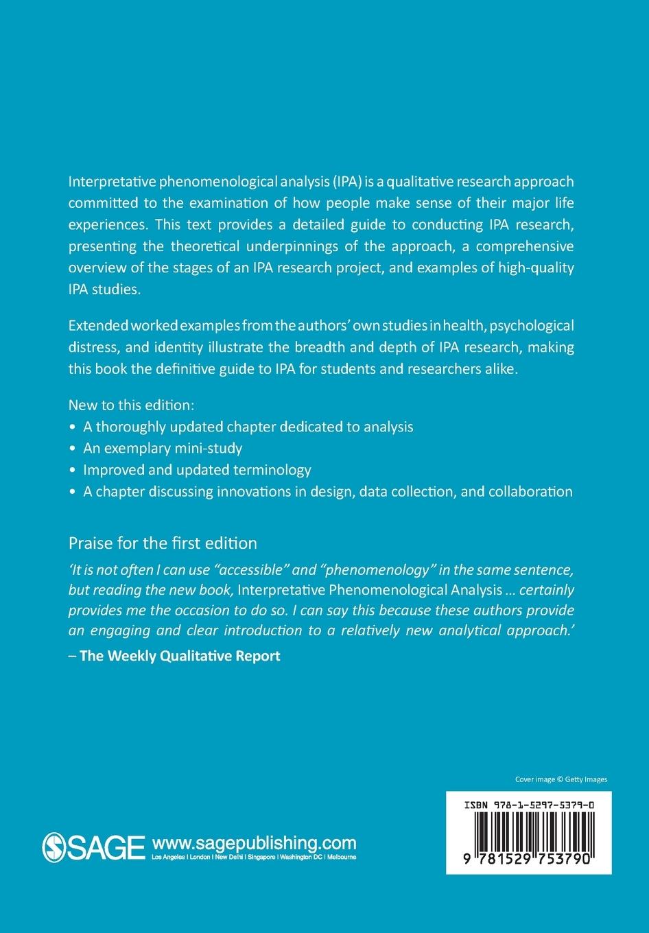 Rückseitencover Interpretative Phenomenological Analysis