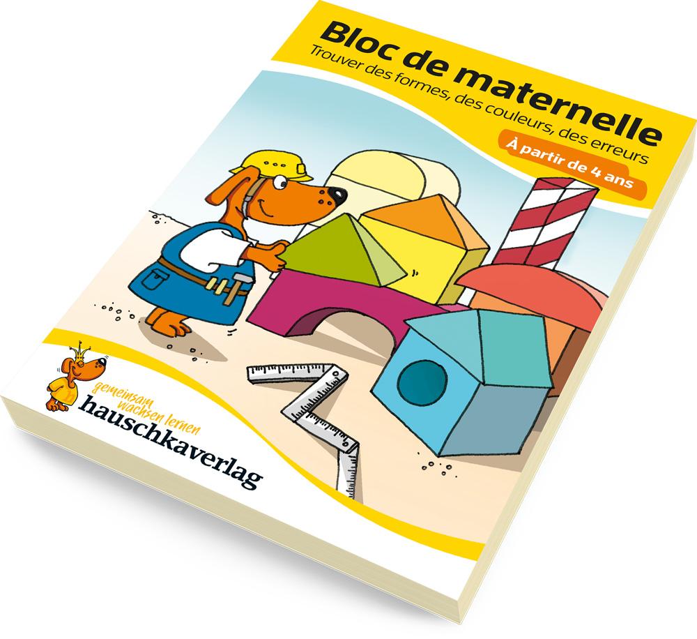 Beispielinhalt (Bild) Bloc de maternelle à partir de 4 ans - Trouver les formes, les couleurs, les erreurs - coloriage enfant - cahier vacances 4 ans