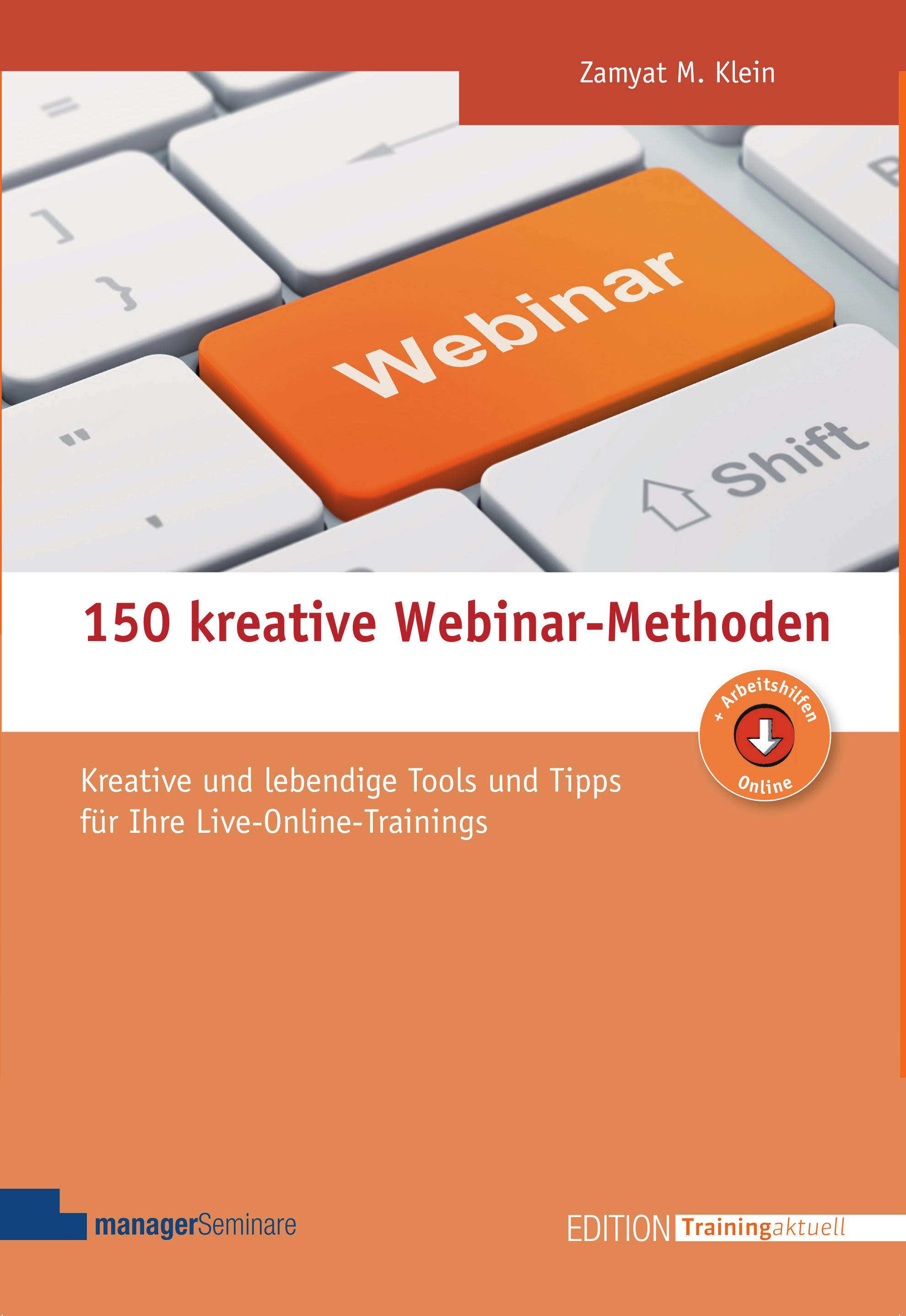 Vorderes Coverbild 150 kreative Webinar-Methoden