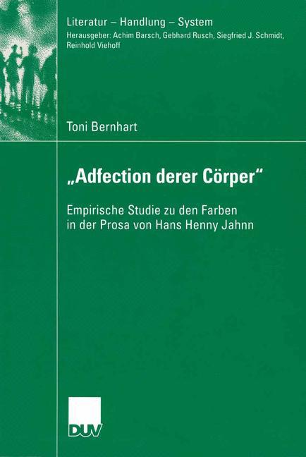 Vorderes Coverbild "Adfection derer Cörper"