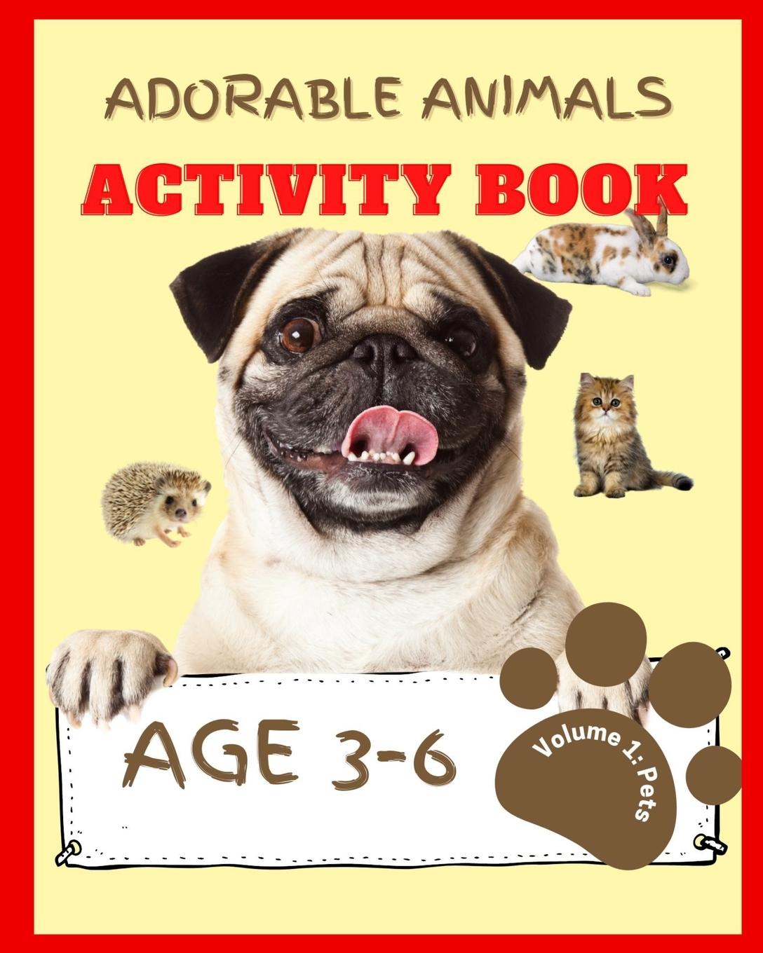 Vorderes Coverbild Adorable Animals Activity Book Volume 1