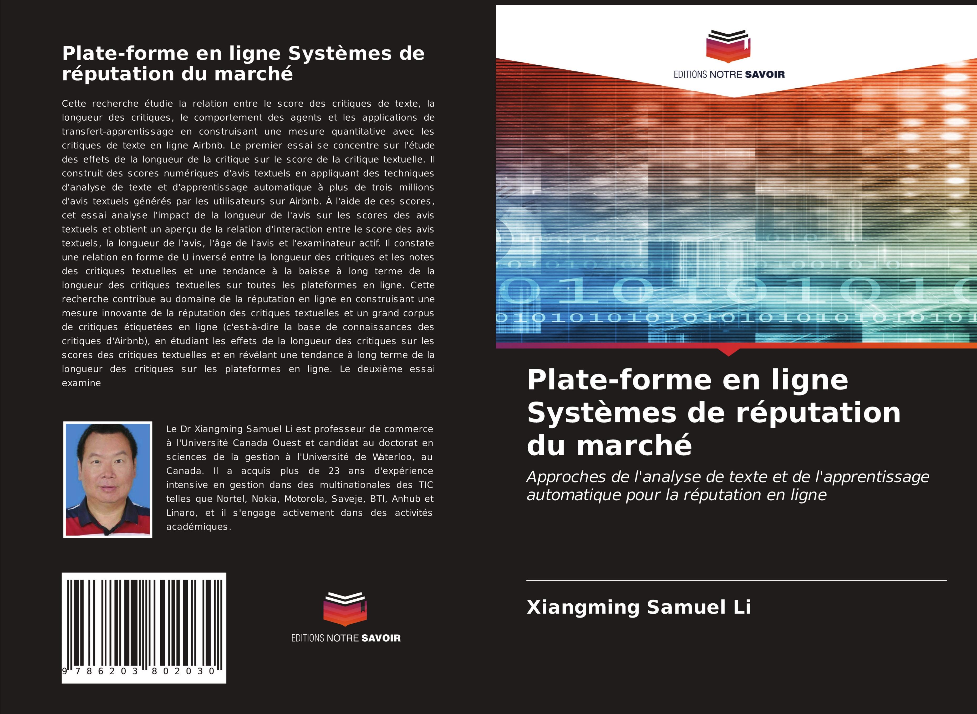 Vorderes Coverbild Plate-forme en ligne Systèmes de réputation du marché