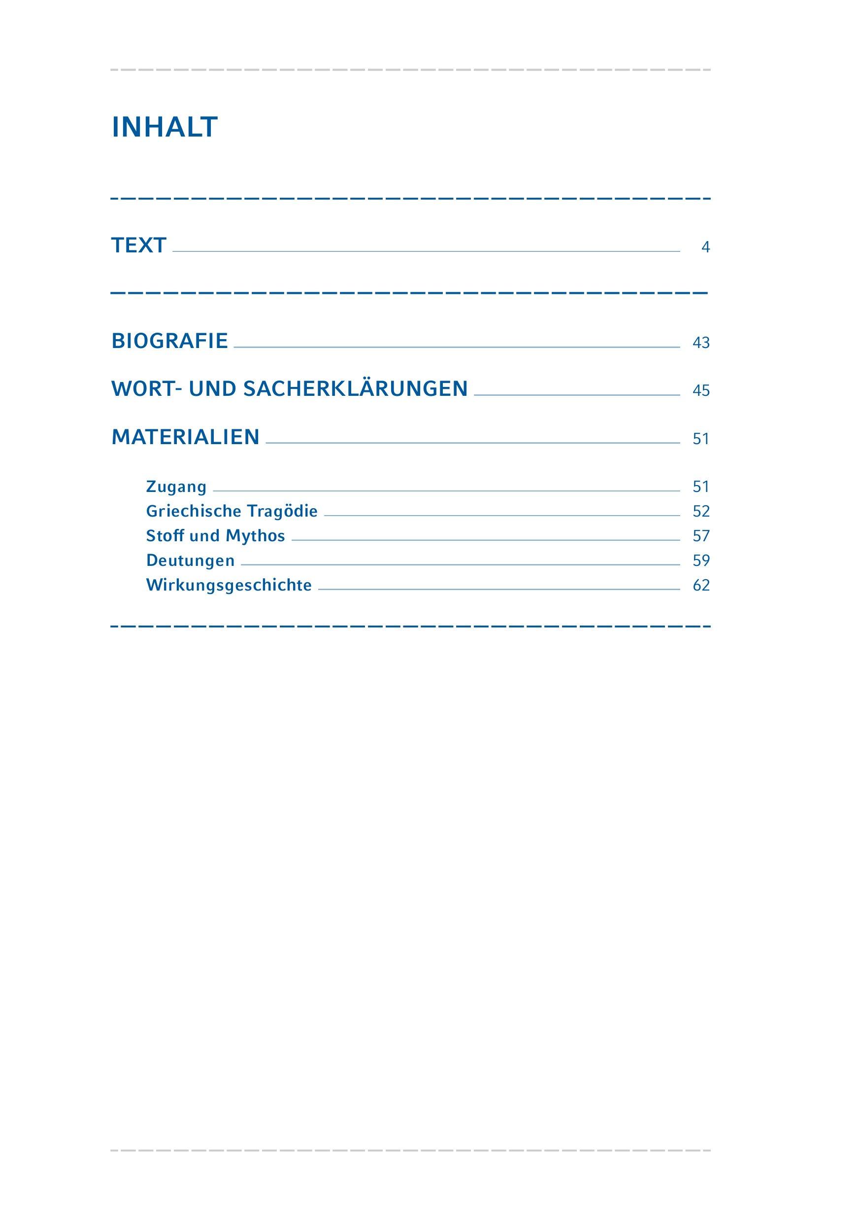 Beispielinhalt (Bild) Antigone (Textausgabe)