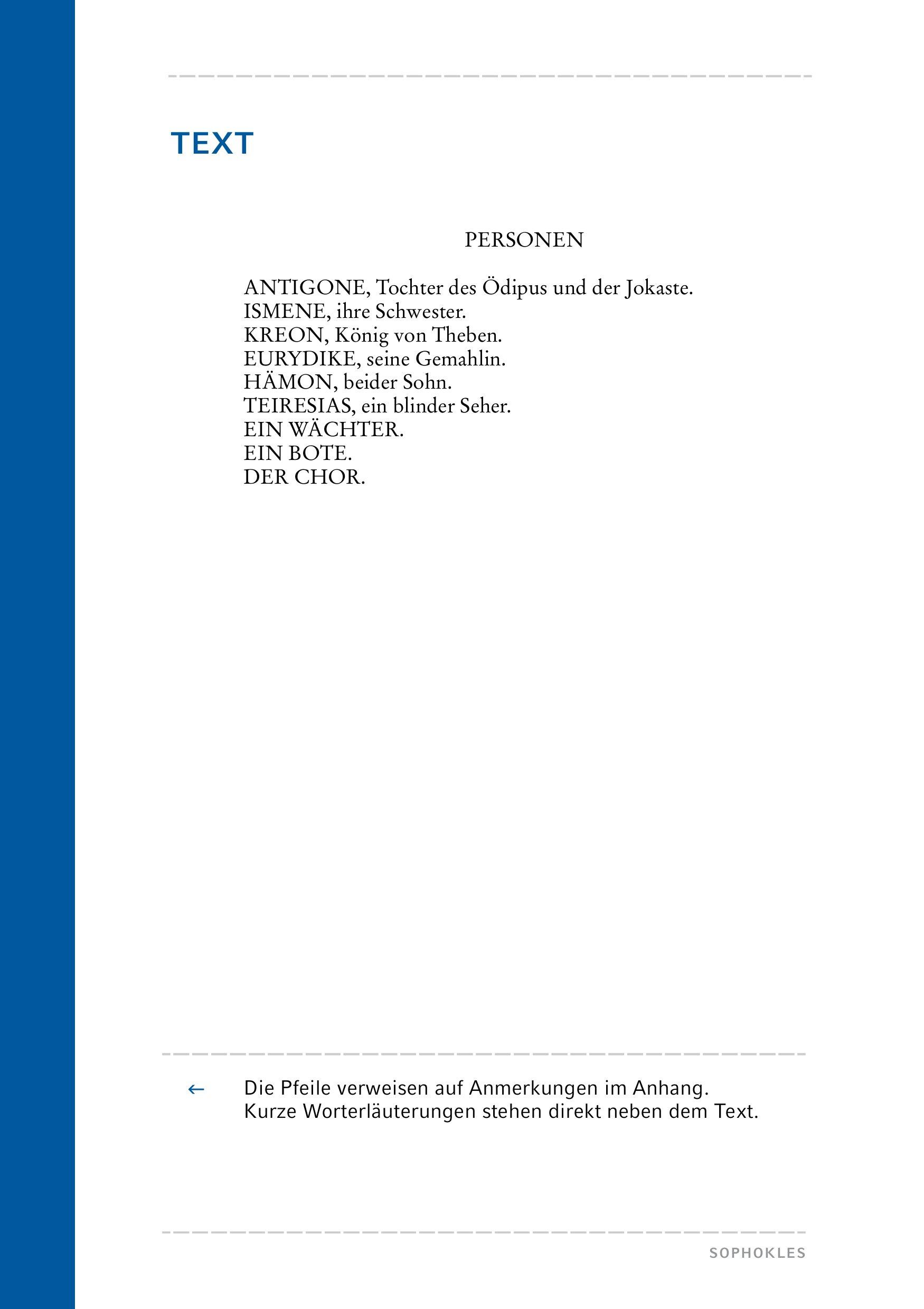 Beispielinhalt (Bild) Antigone (Textausgabe)