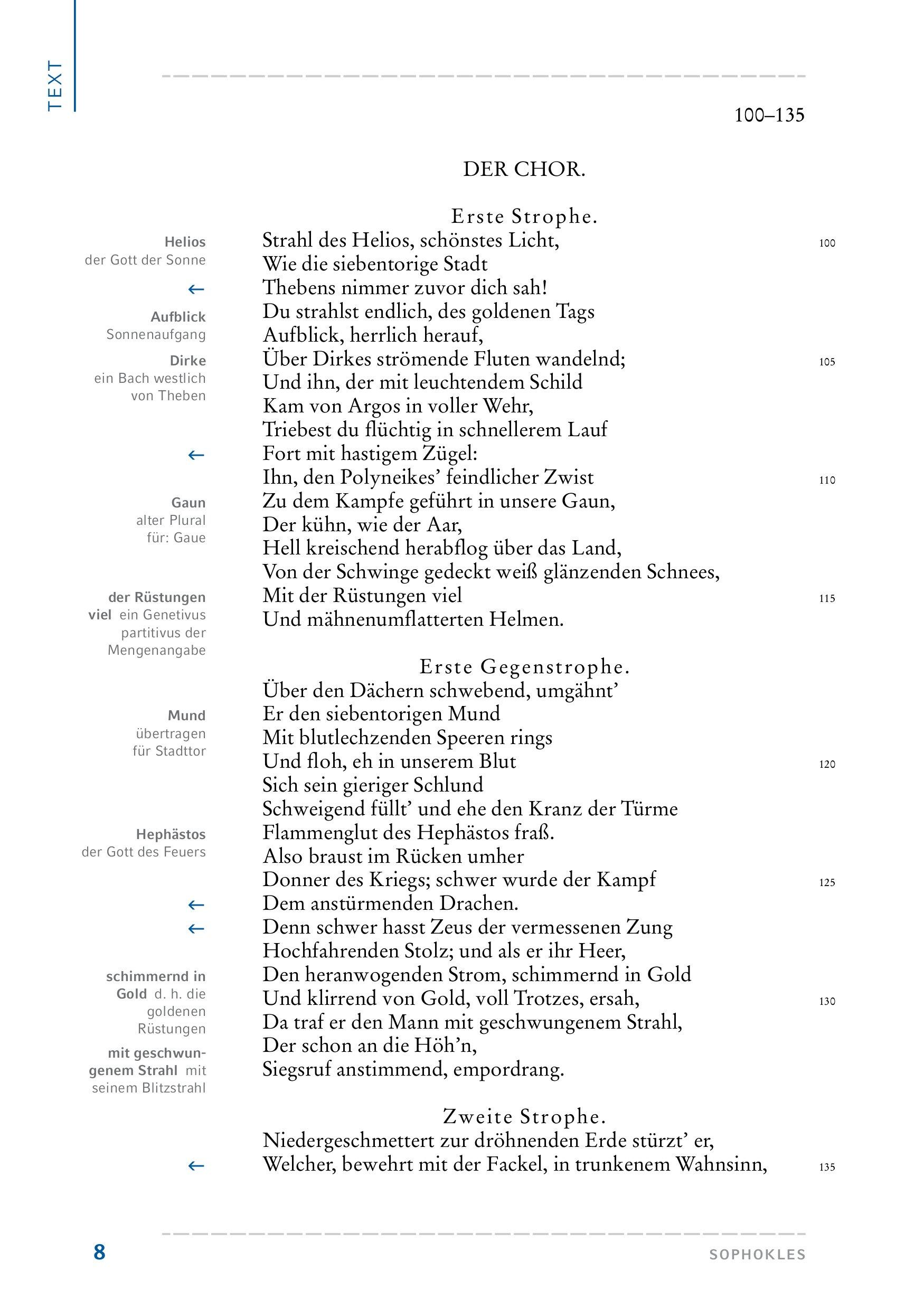 Beispielinhalt (Bild) Antigone (Textausgabe)