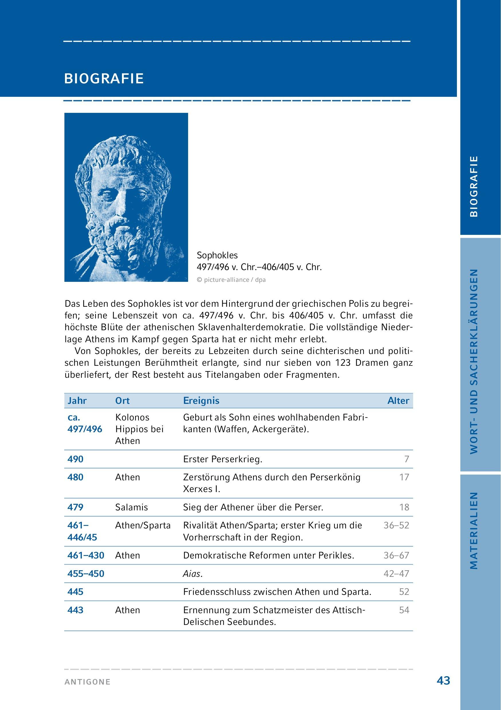 Beispielinhalt (Bild) Antigone (Textausgabe)