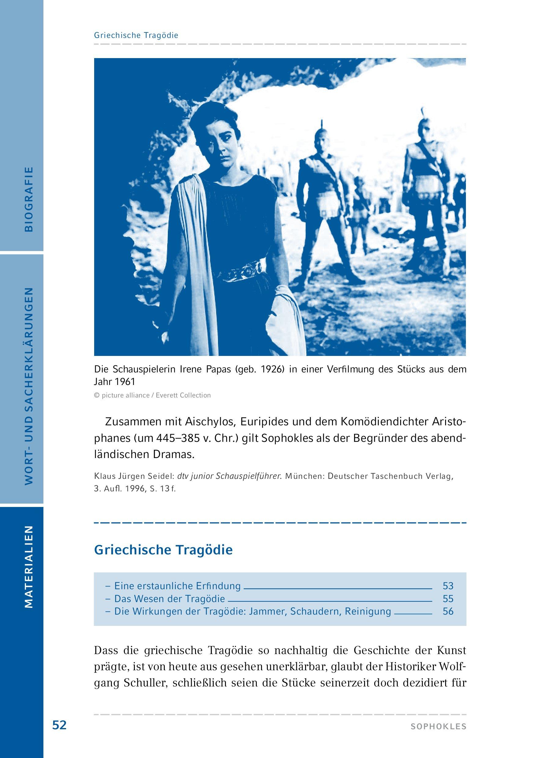 Beispielinhalt (Bild) Antigone (Textausgabe)