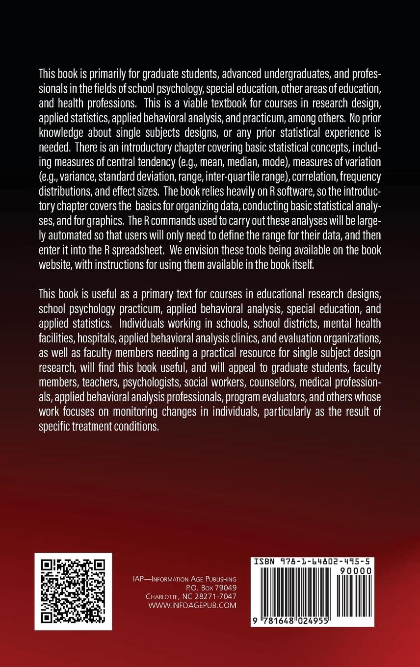 Rückseitencover Applied Single Subjects Research for School Psychologists and Educators