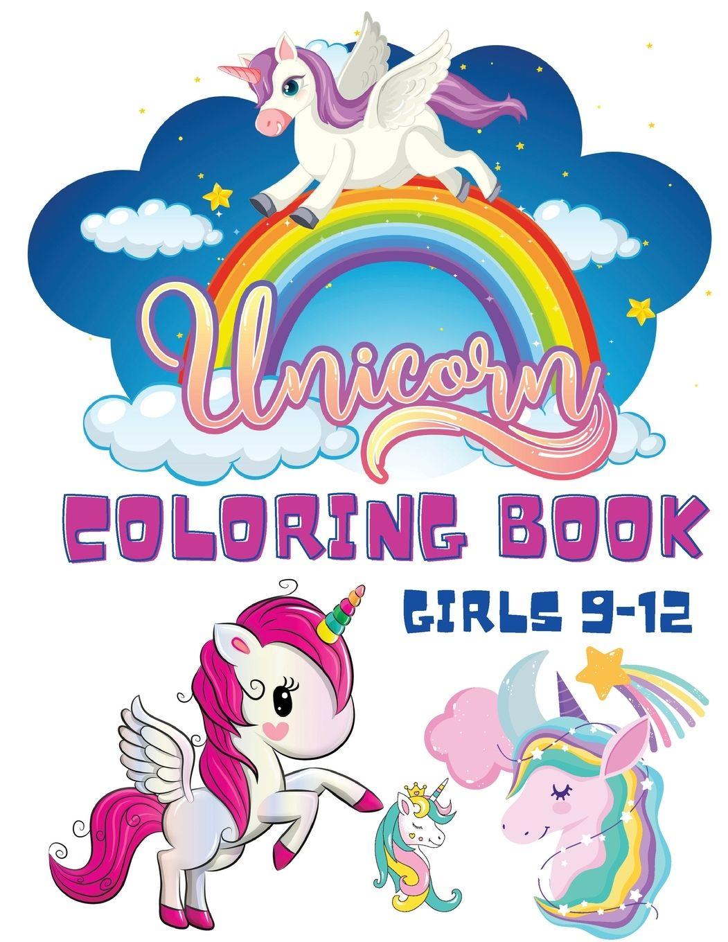 Vorderes Coverbild Unicorn Coloring Book Girls 9-12