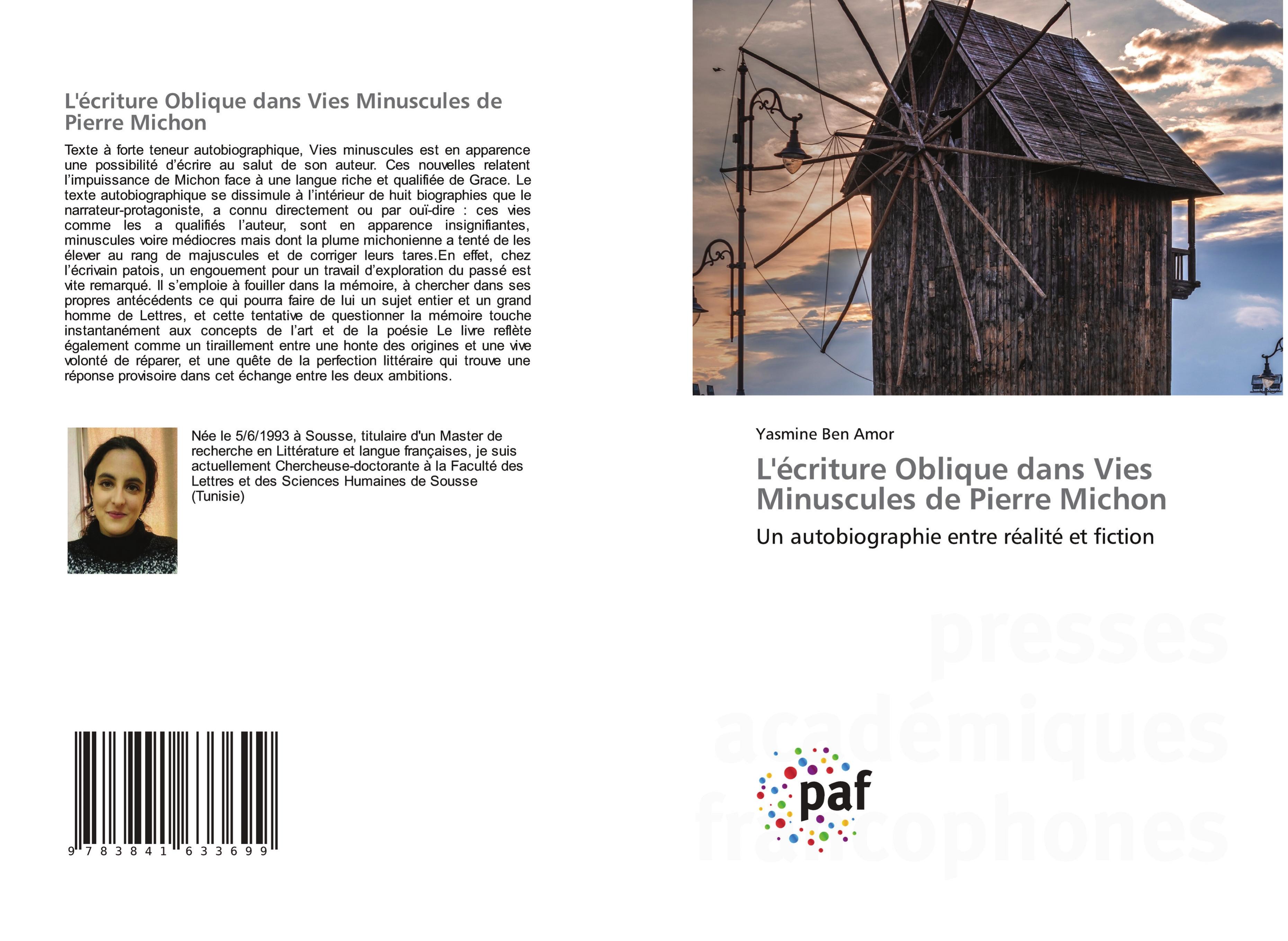 Vorderes Coverbild L'écriture Oblique dans Vies Minuscules de Pierre Michon