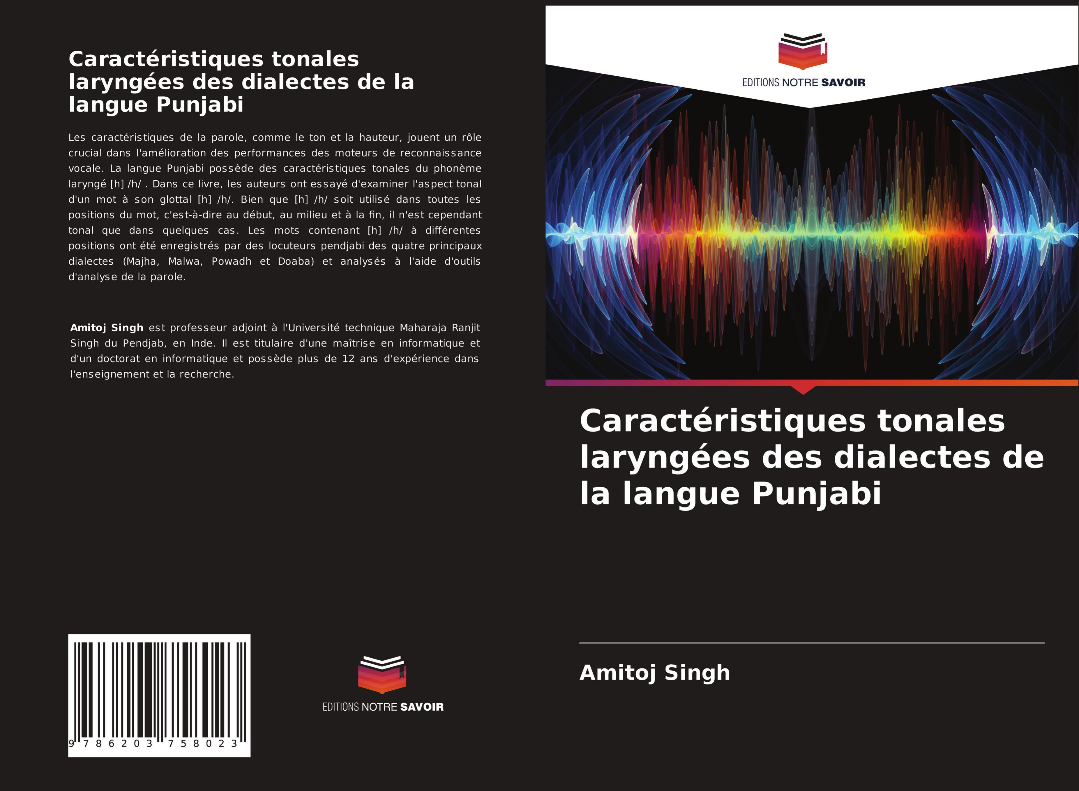 Vorderes Coverbild Caractéristiques tonales laryngées des dialectes de la langue Punjabi