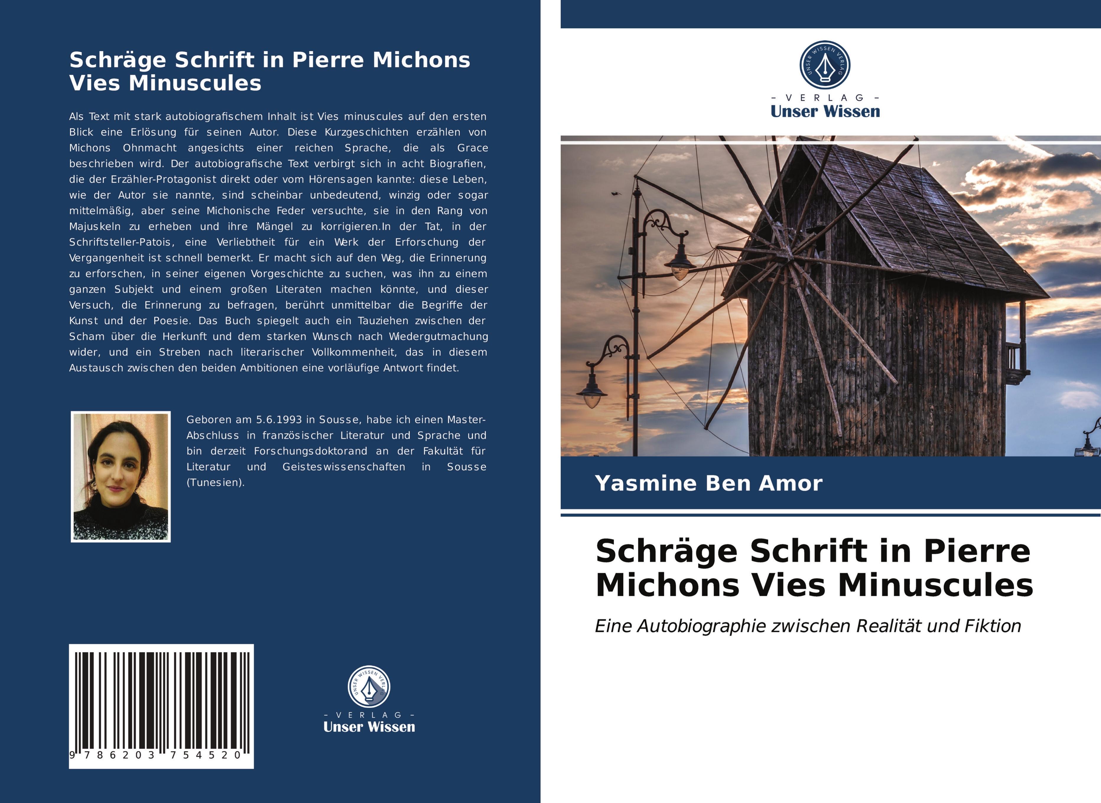 Vorderes Coverbild Schräge Schrift in Pierre Michons Vies Minuscules