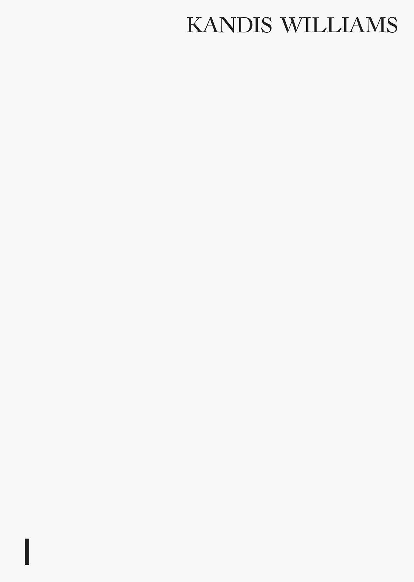 Vorderes Coverbild Kandis Williams