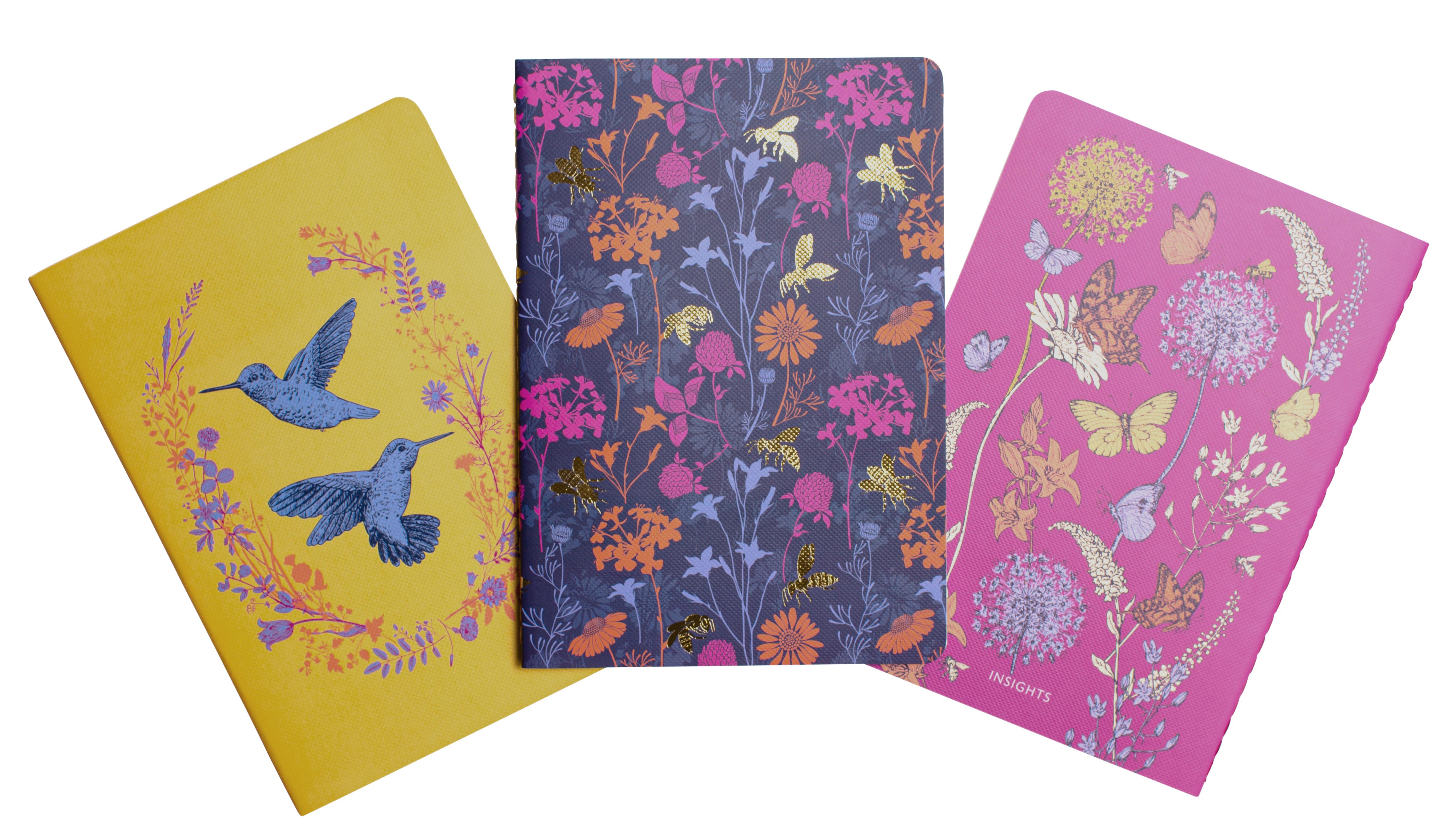 Vorderes Coverbild Pollinators Sewn Notebook Collection (Set of 3)