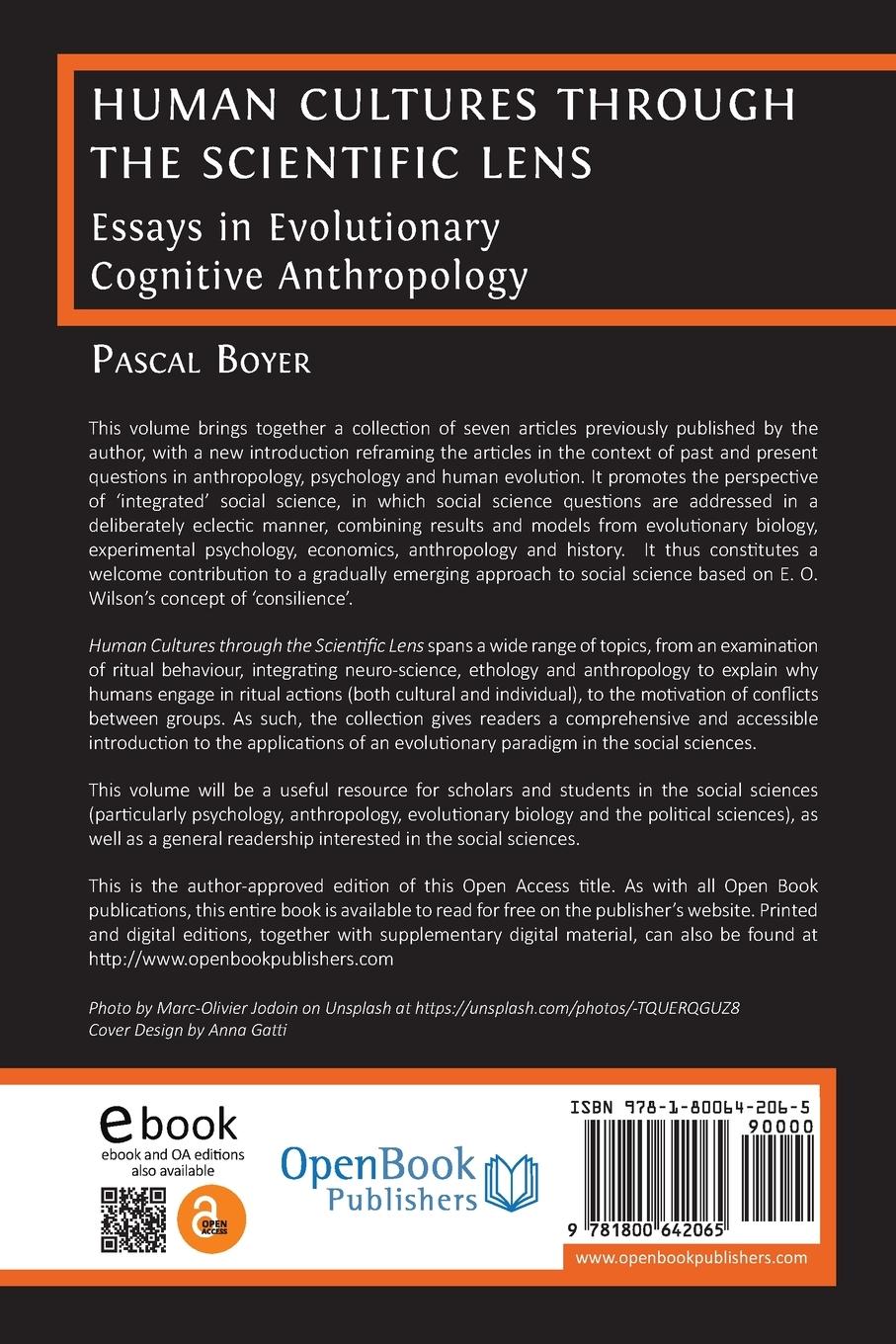 Rückseitencover Human Cultures through the Scientific Lens