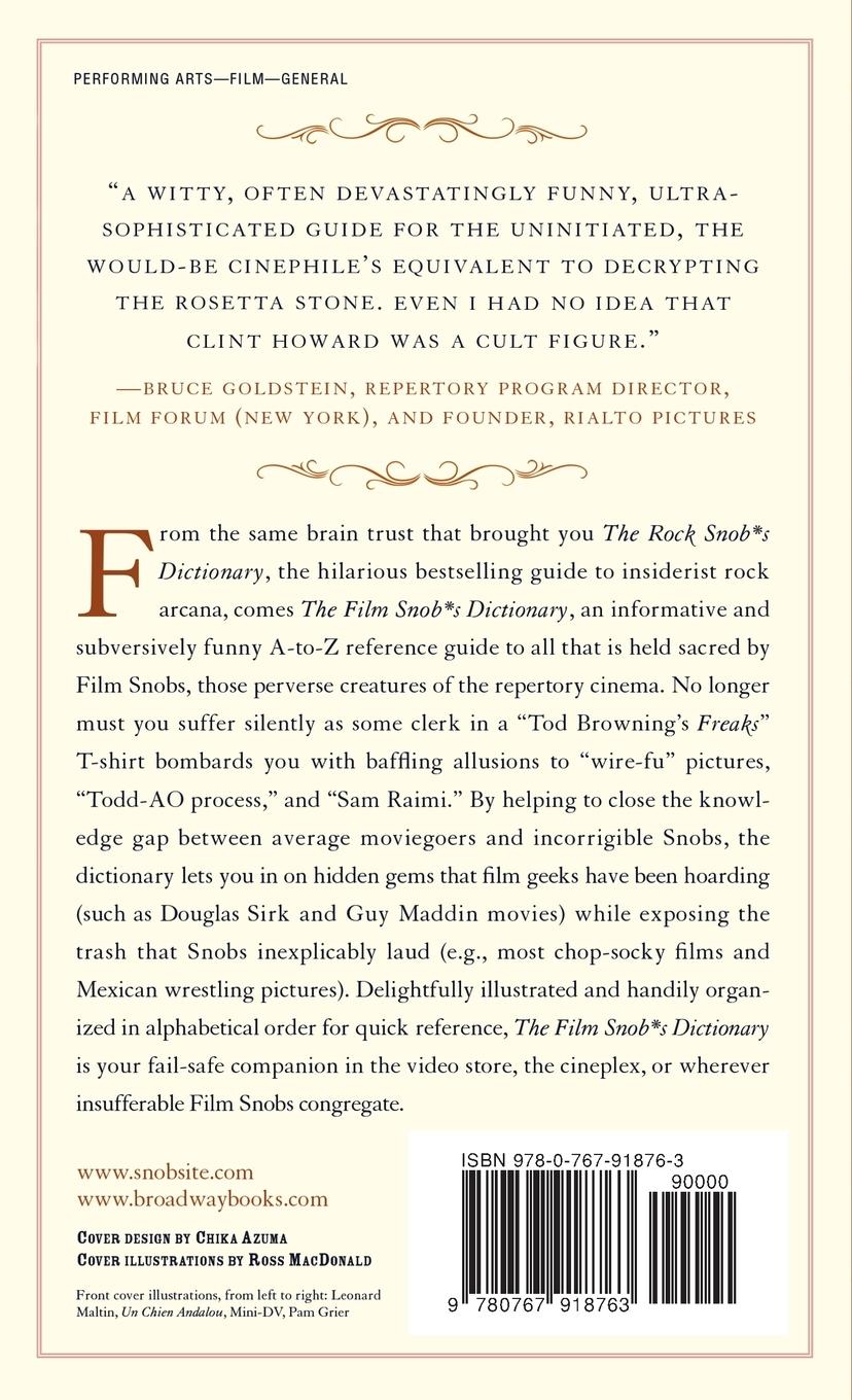 Rückseitencover The Film Snob*s Dictionary