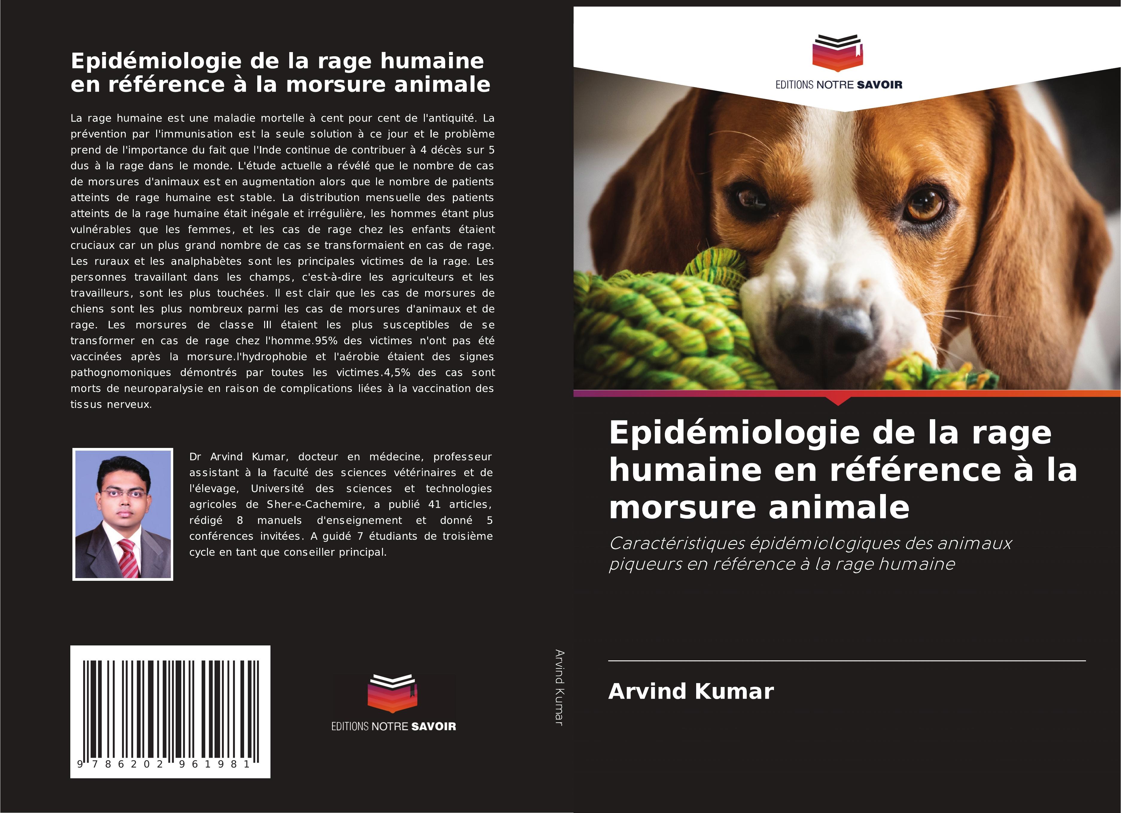 Vorderes Coverbild Epidémiologie de la rage humaine en référence à la morsure animale