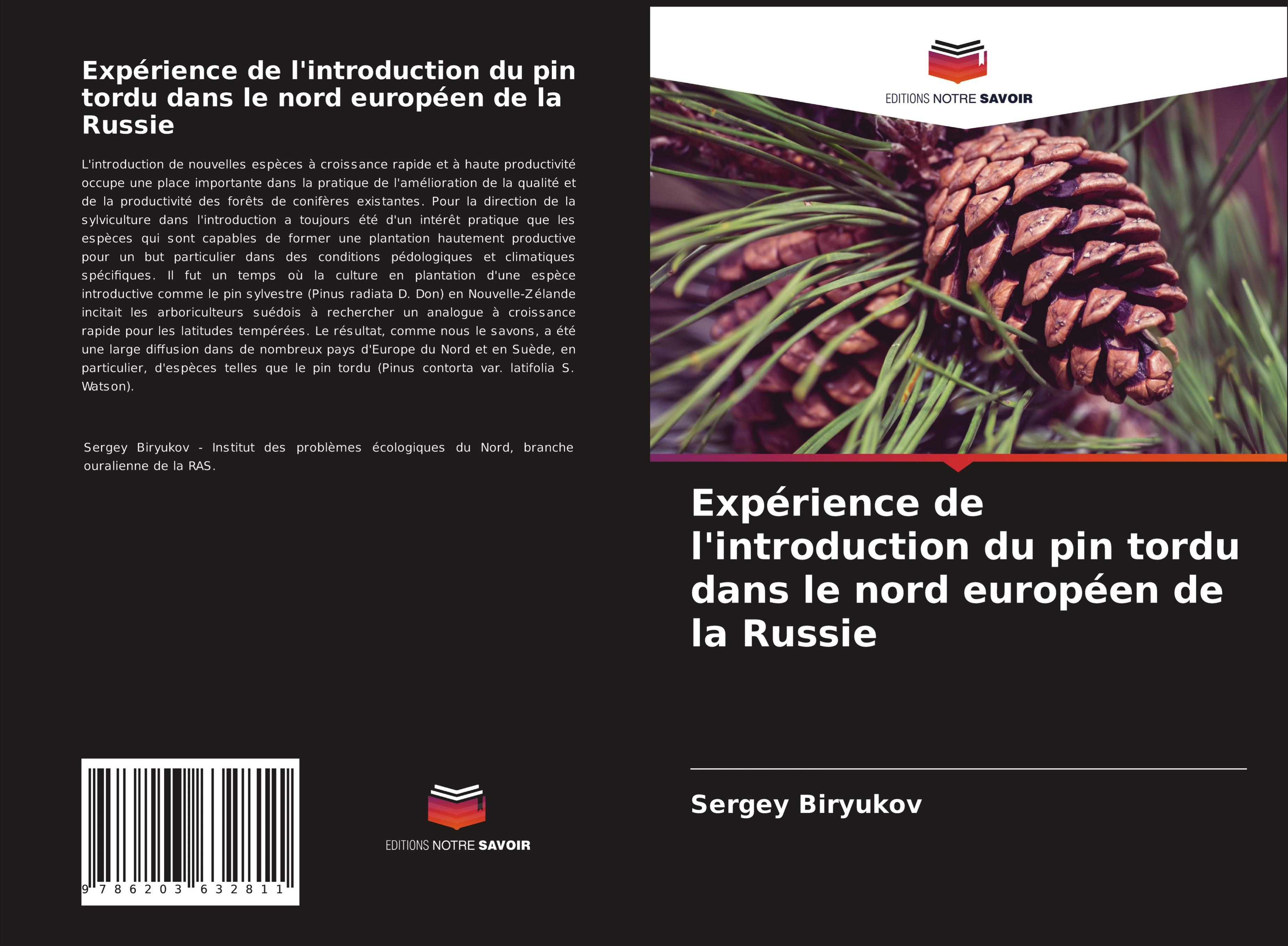 Vorderes Coverbild Expérience de l'introduction du pin tordu dans le nord européen de la Russie