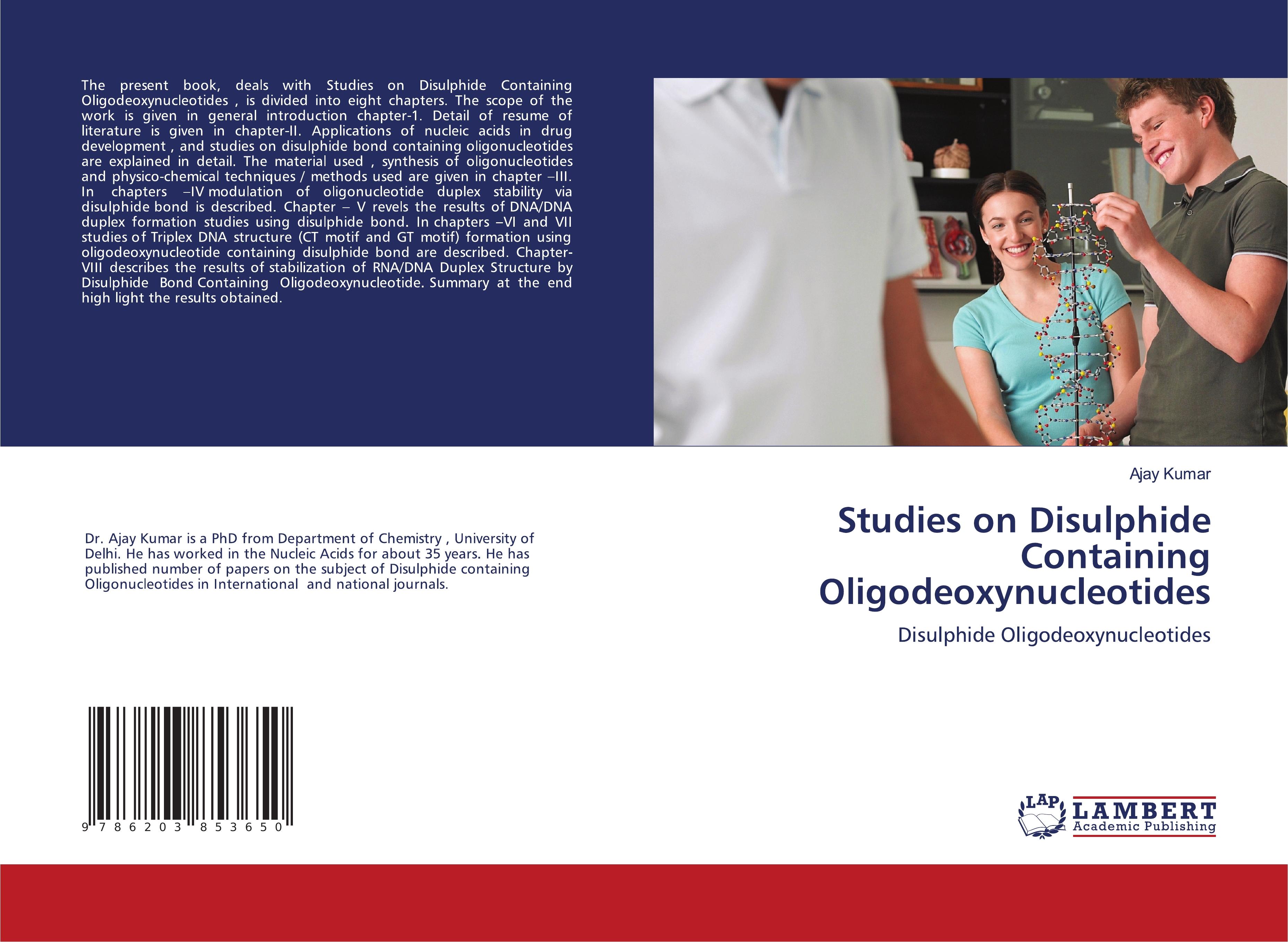 Vorderes Coverbild Studies on Disulphide Containing Oligodeoxynucleotides