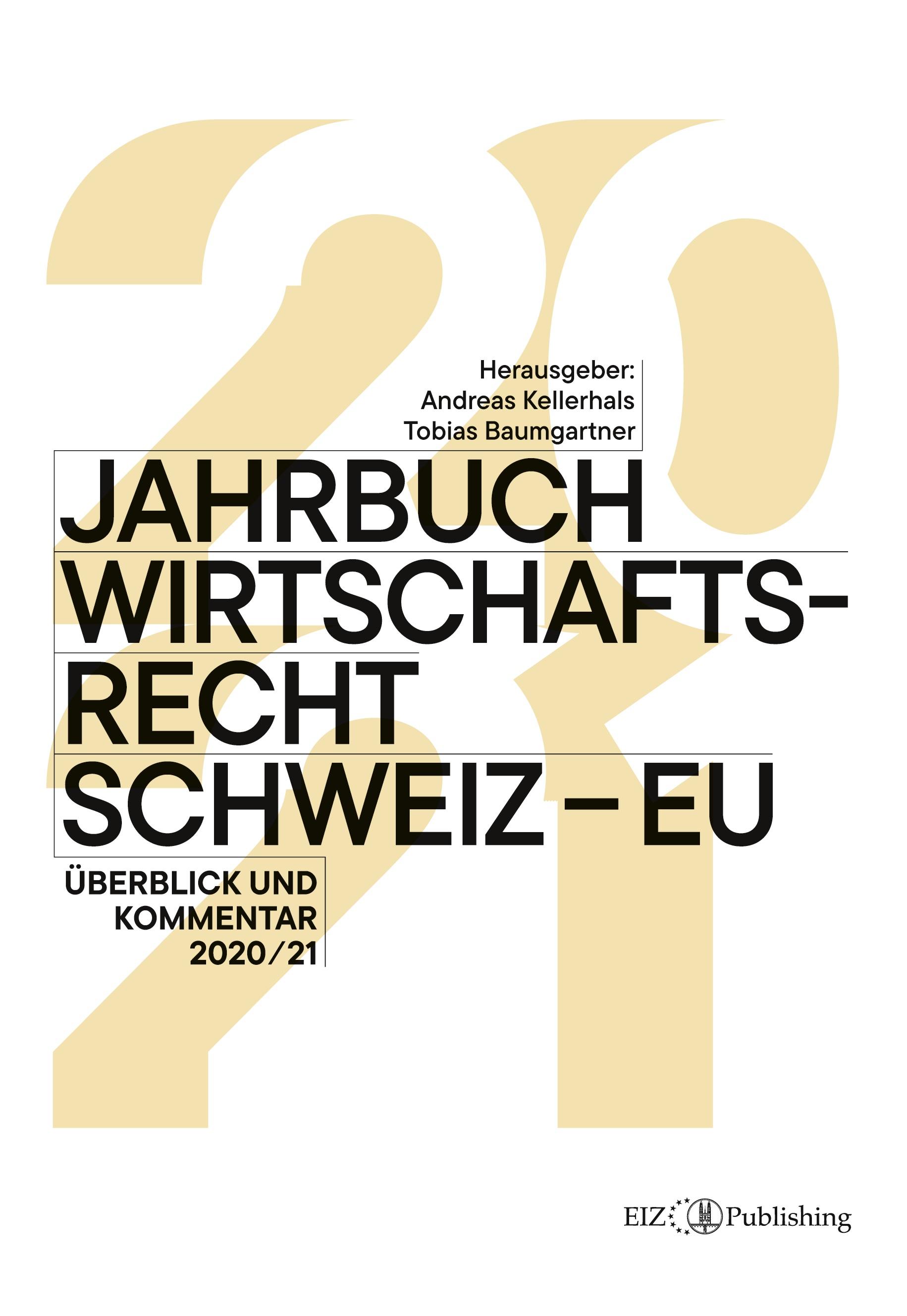 Vorderes Coverbild Jahrbuch Wirtschaftsrecht Schweiz - EU