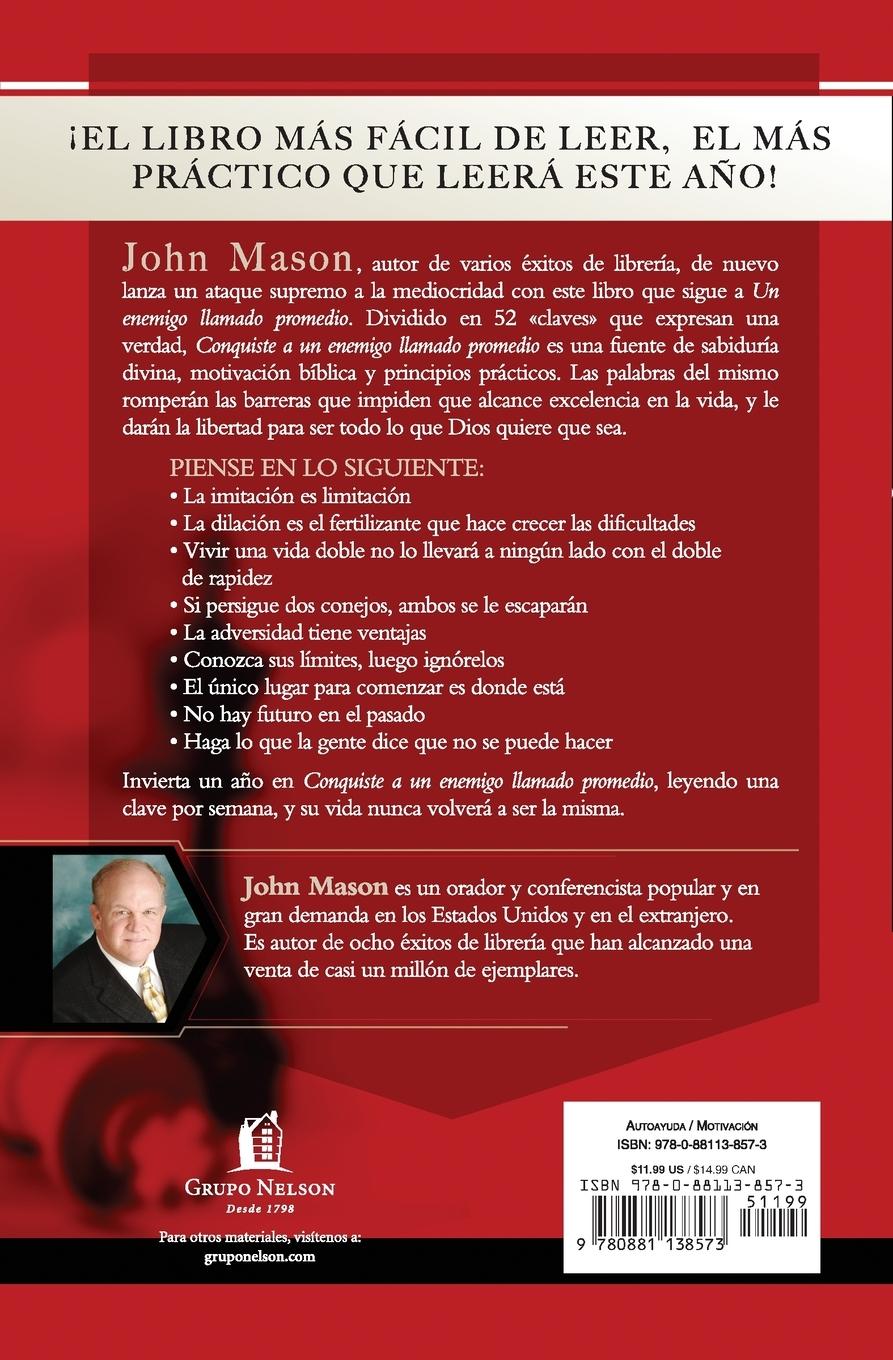 Rückseitencover La Conquiste al enemigo llamado promedio