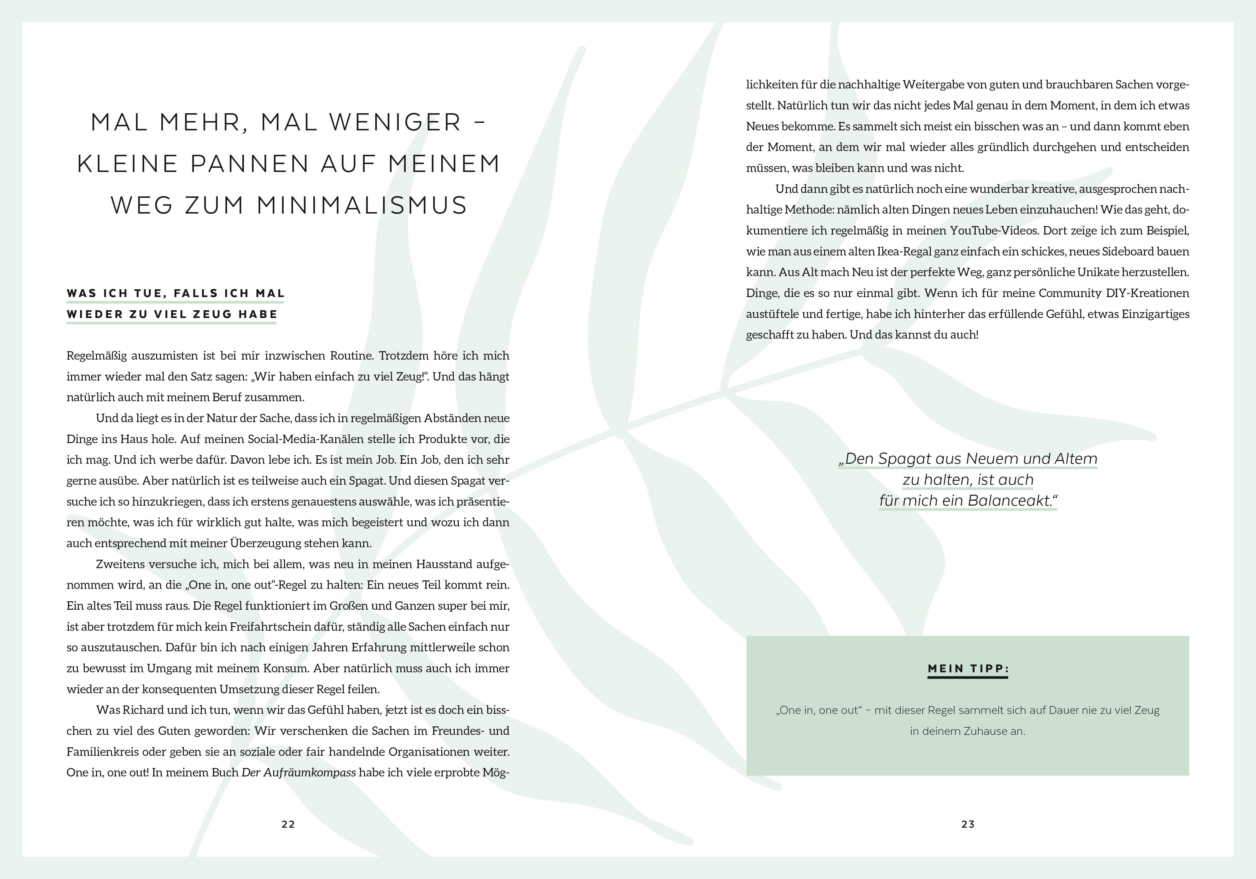 Beispielinhalt (Bild) Mehr vom Weniger