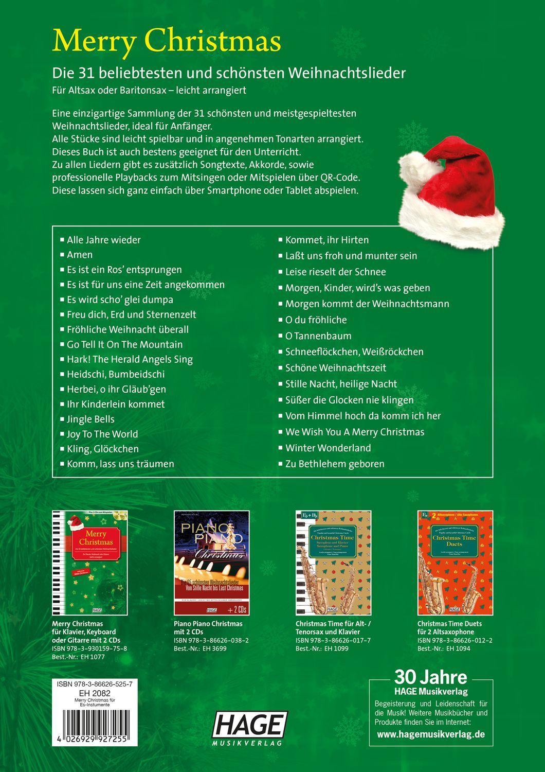 Beispielinhalt (Bild) Merry Christmas für Es-Instrumente