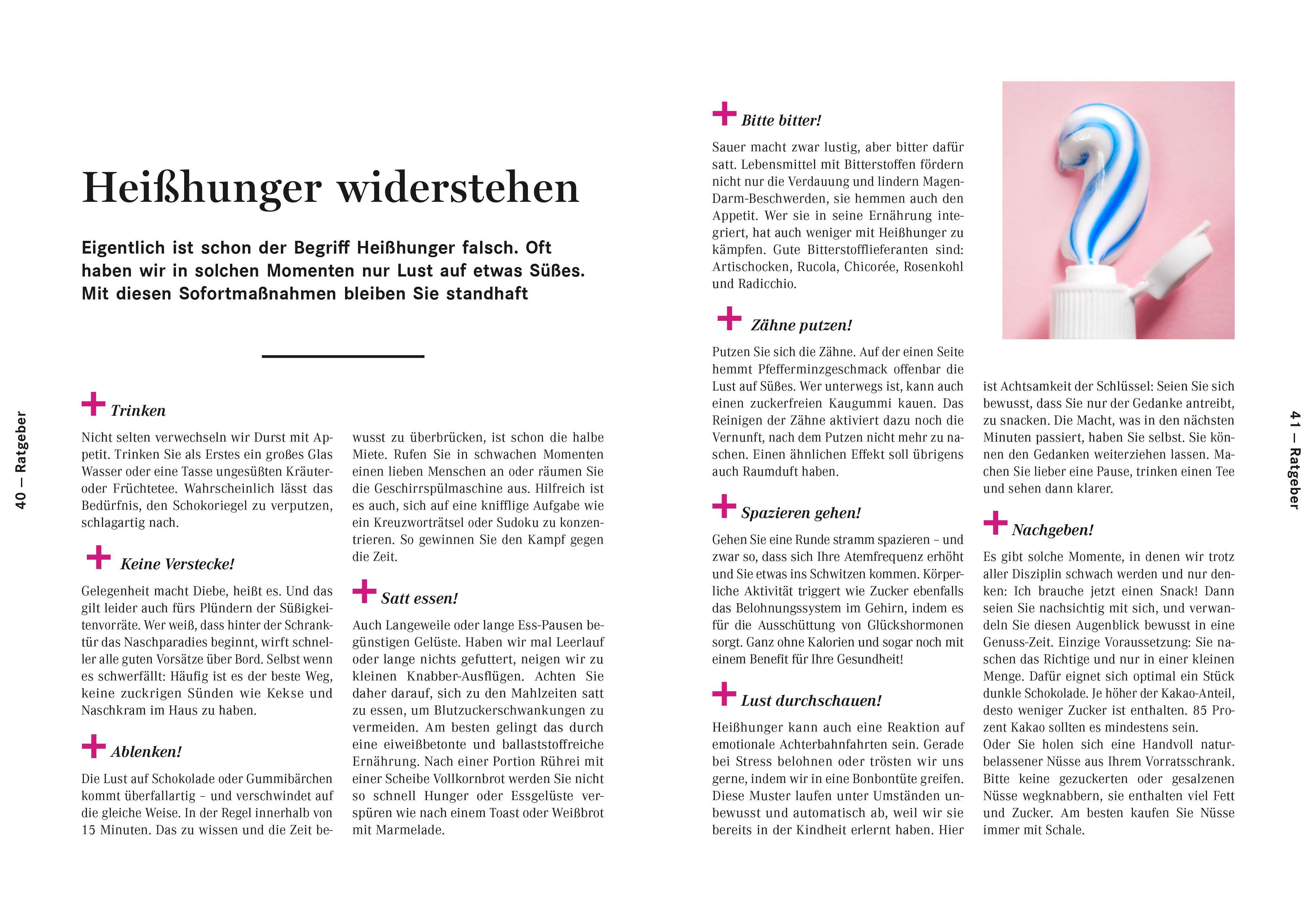 Beispielinhalt (Bild) Apotheken Umschau: Gesünder essen - zuckerarm